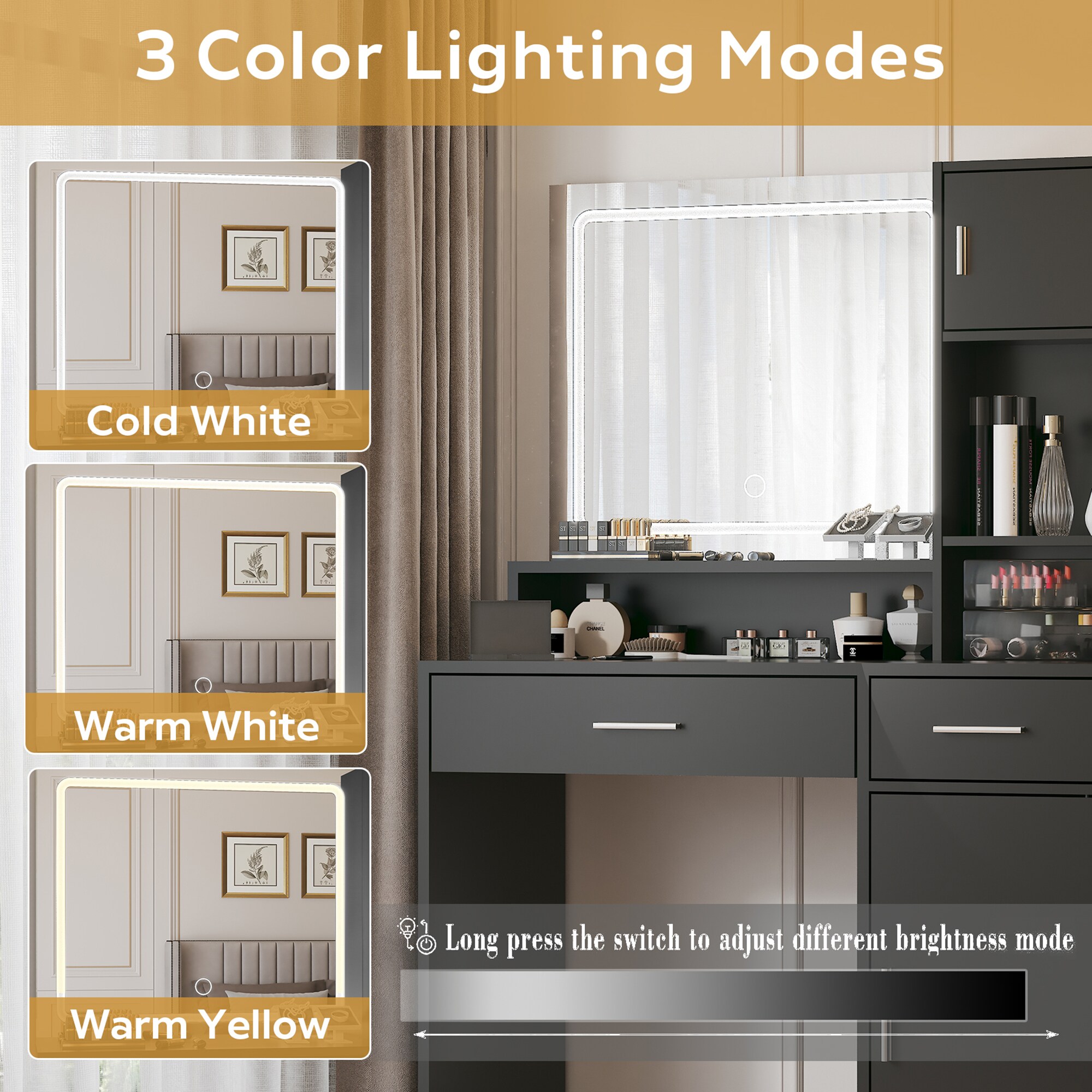 SINOFURN SYD250005WT Bedroom-Vanities - View #6