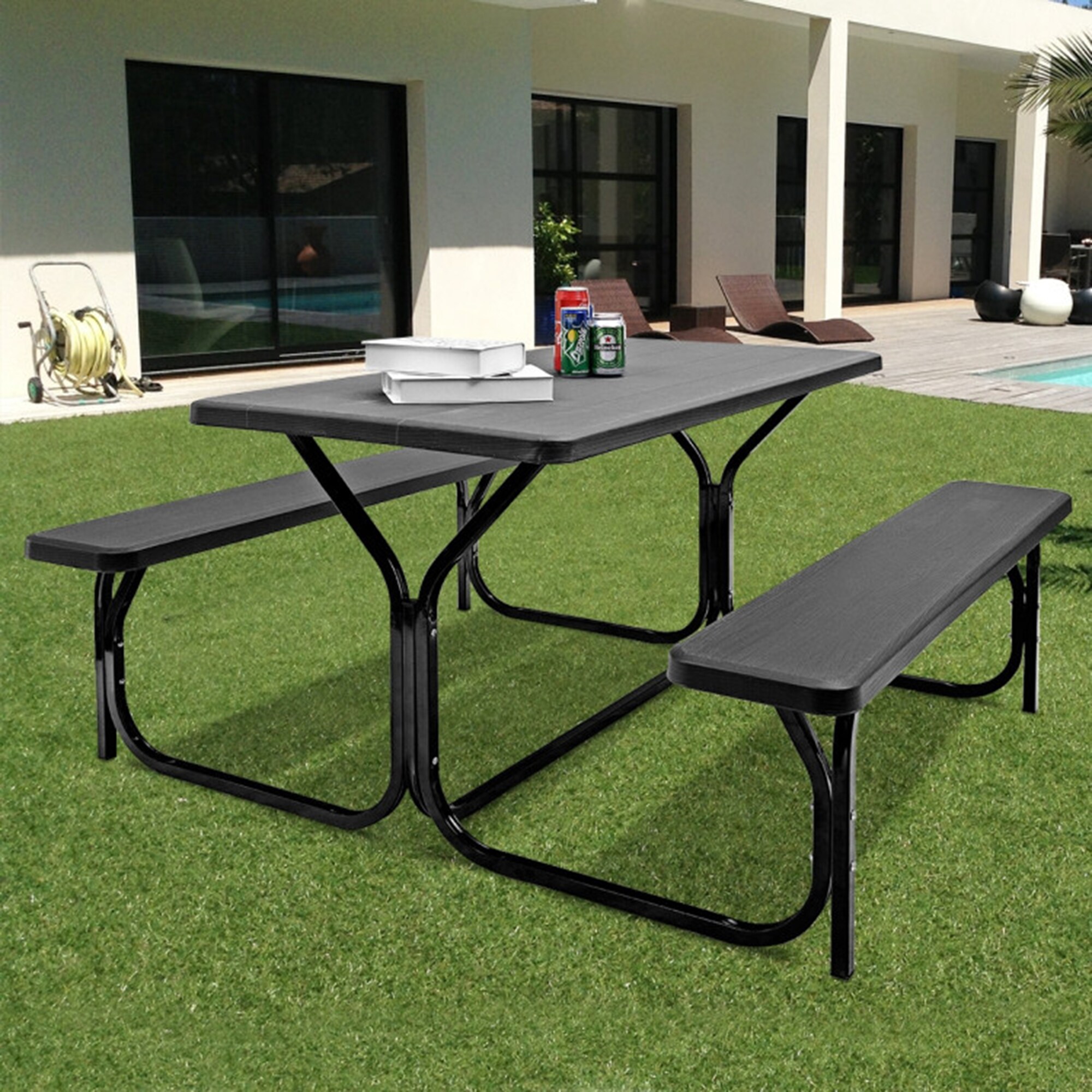 Clihome CWCH-OP3499BK Picnic-Tables - View #3
