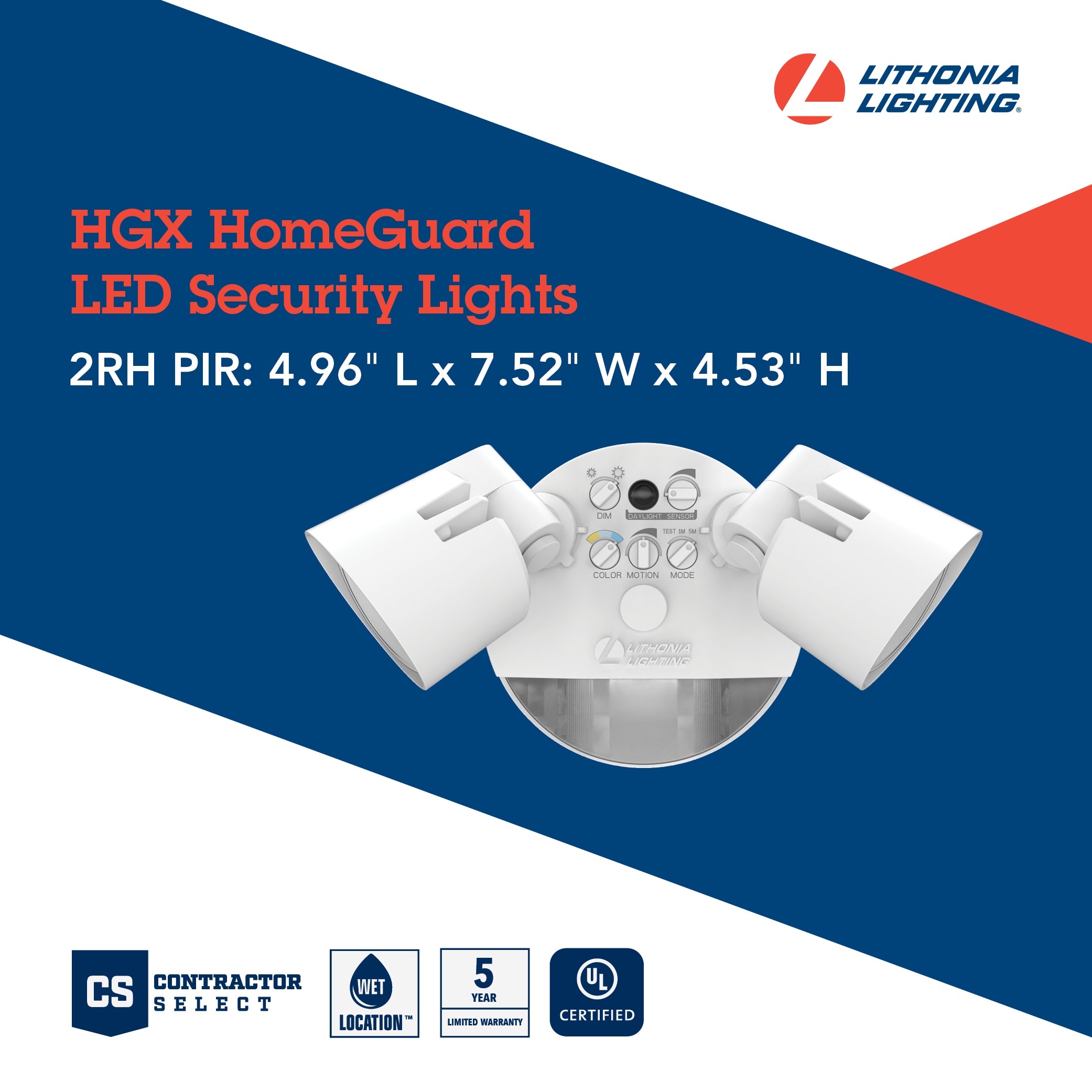 Lithonia Lighting HGXLED2RHALOSWW2PIRW Dusk-Dawn-Lighting - View #4