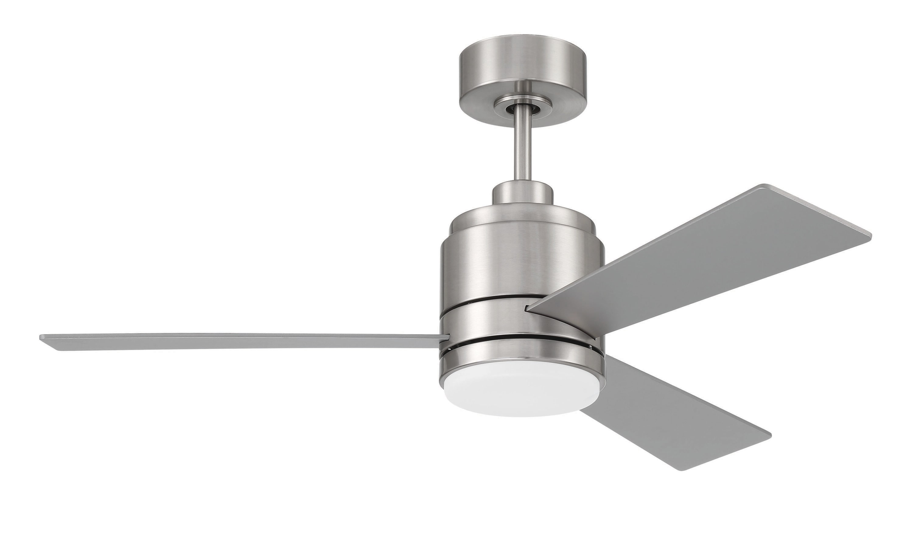 Craftmade MCY42BNK3 McCoy 42-in Brushed Polished Nickel with Gray Blades Ceiling Fan With Light ( 3 -Blade )