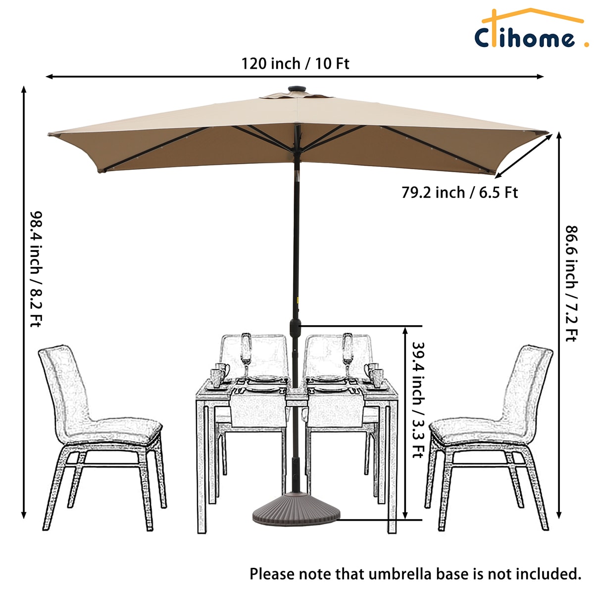 Clihome CLI-21ED37-2-SD Umbrellas-2 - View #4