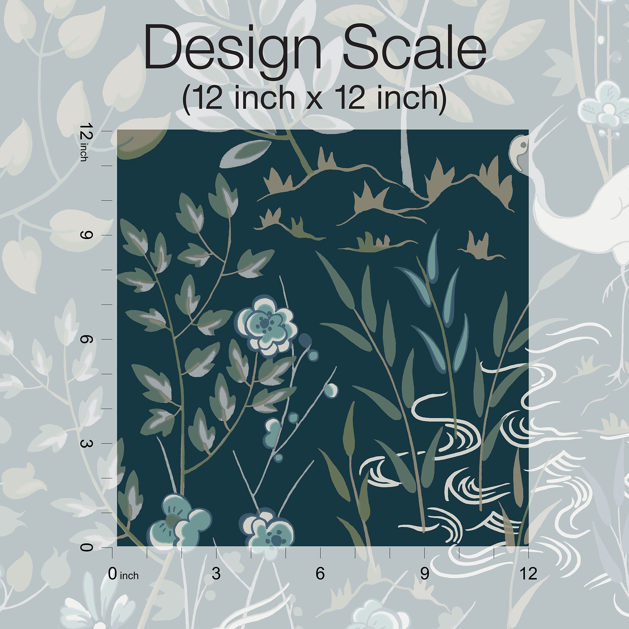 York Wallcoverings HO2128 Ronald Redding Traveler 60.8-Sq. Feet Blue Paper Animals Unpasted Wallpaper