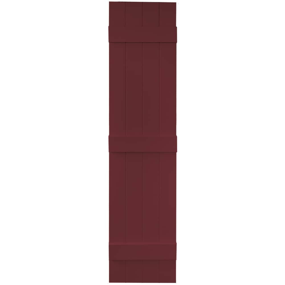 Vantage V6831463078 13.875-in W x 62.5-in H Wineberry Board and batten Exterior Shutters ( 1 -Pack )