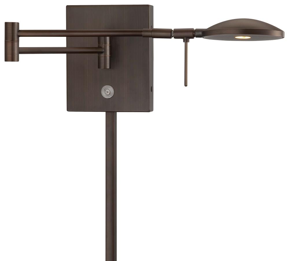 George Kovacs P4338-647 George's Reading Room 14.75-in W 1 -Light Gloss Bronze Transitional Integrated LED Wall Sconce