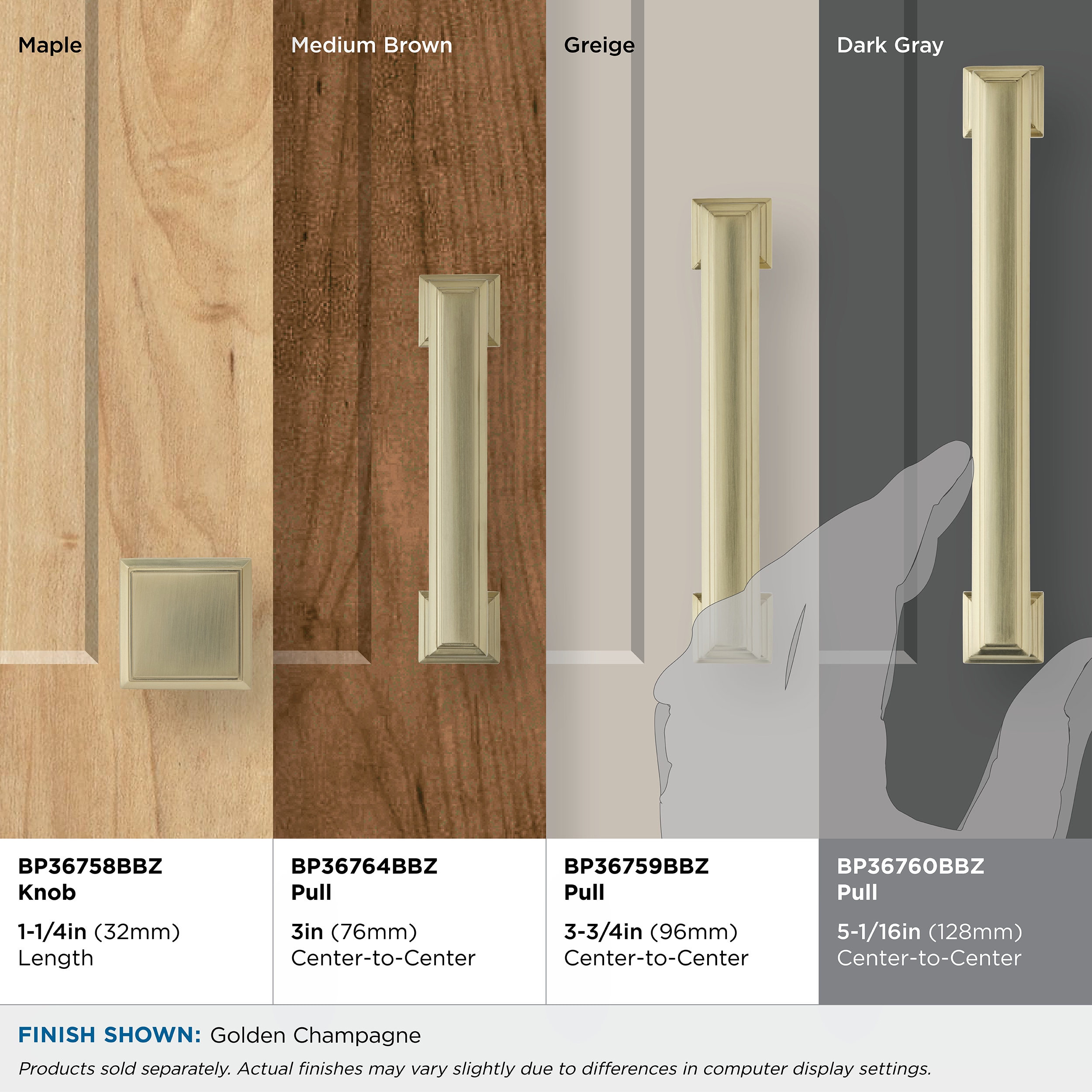 Amerock BP36760BBZ Cabinet-Pulls - View #8
