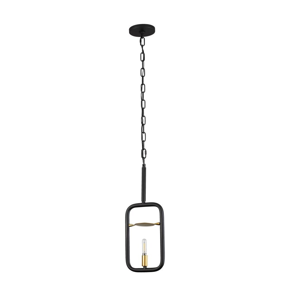 Varaluz Bar None 1-Light Mini Pendant- Aged Gold/Rustic Bronze in the ...