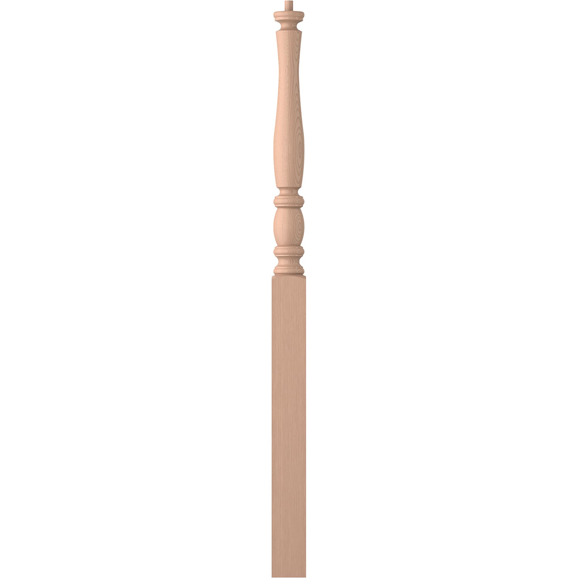 L.J. Smith Stair Systems LJP-3214-HM LaSalle 3-in x 50-in Unfinished Hard maple Starting Stair Newel Post