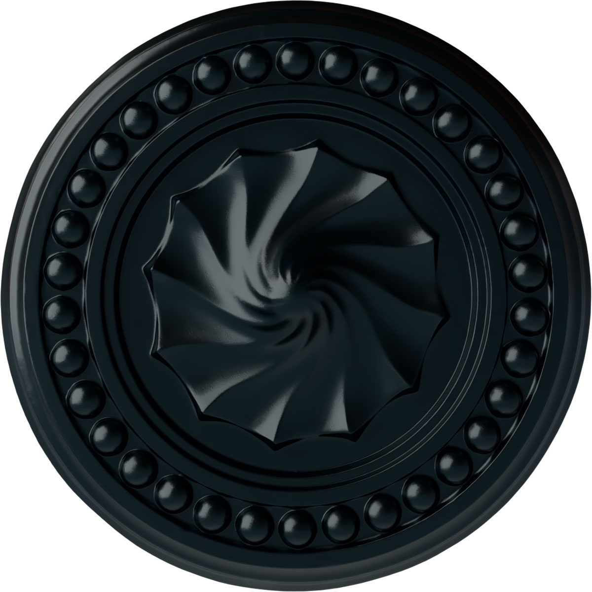 Ekena Millwork CM15FONSF Foster Shell 15.75-in W x 15.75-in L Painted Night Shade Polyurethane Whole Ceiling Medallion