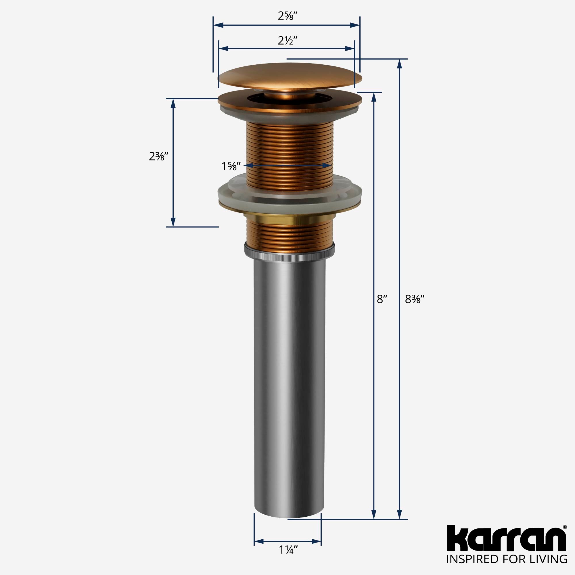 Karran PU25BC Popup-Drains-Accessories - View #3