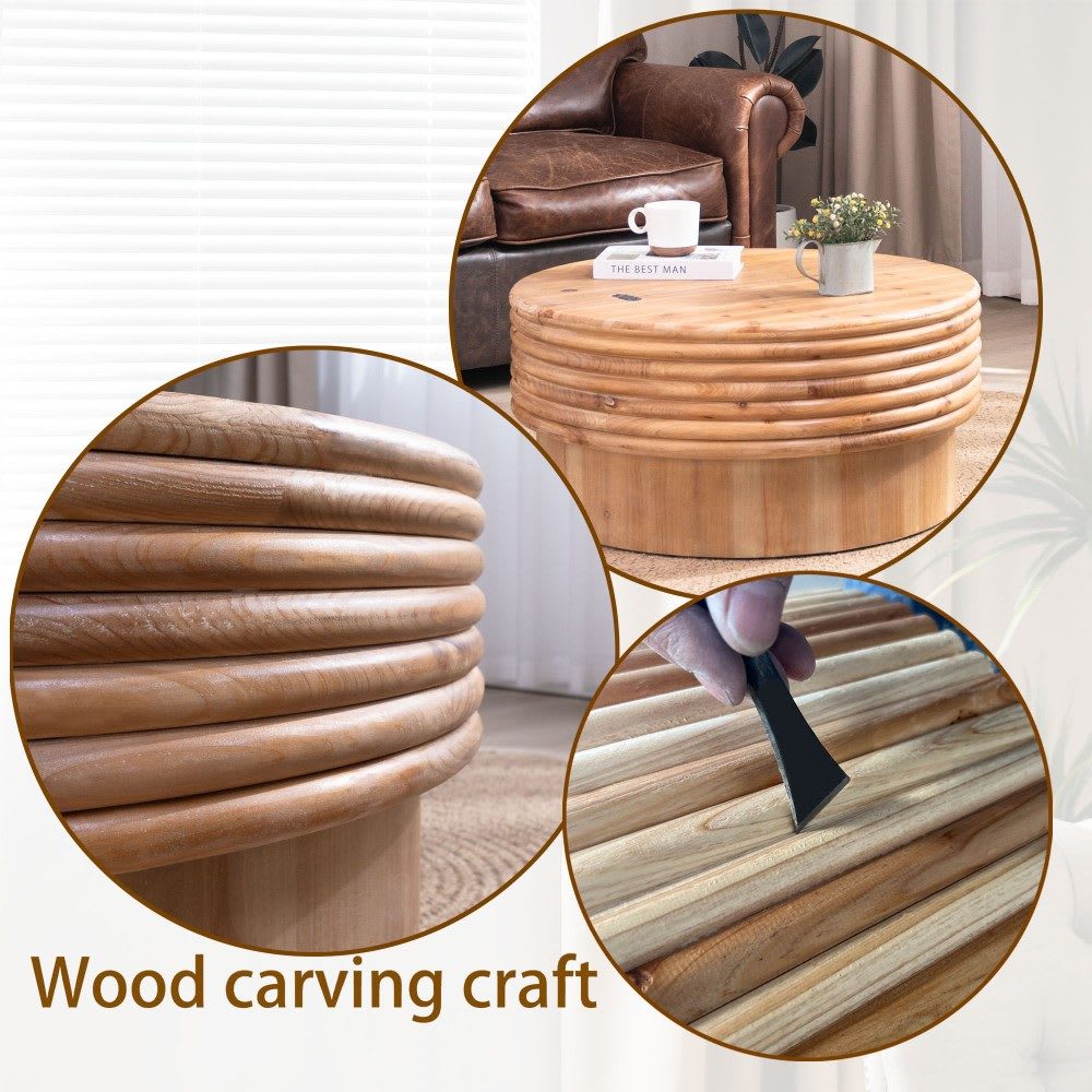 Coolbibila LUCAS-COFFEE-NATURAL Coffee-Tables - View #6