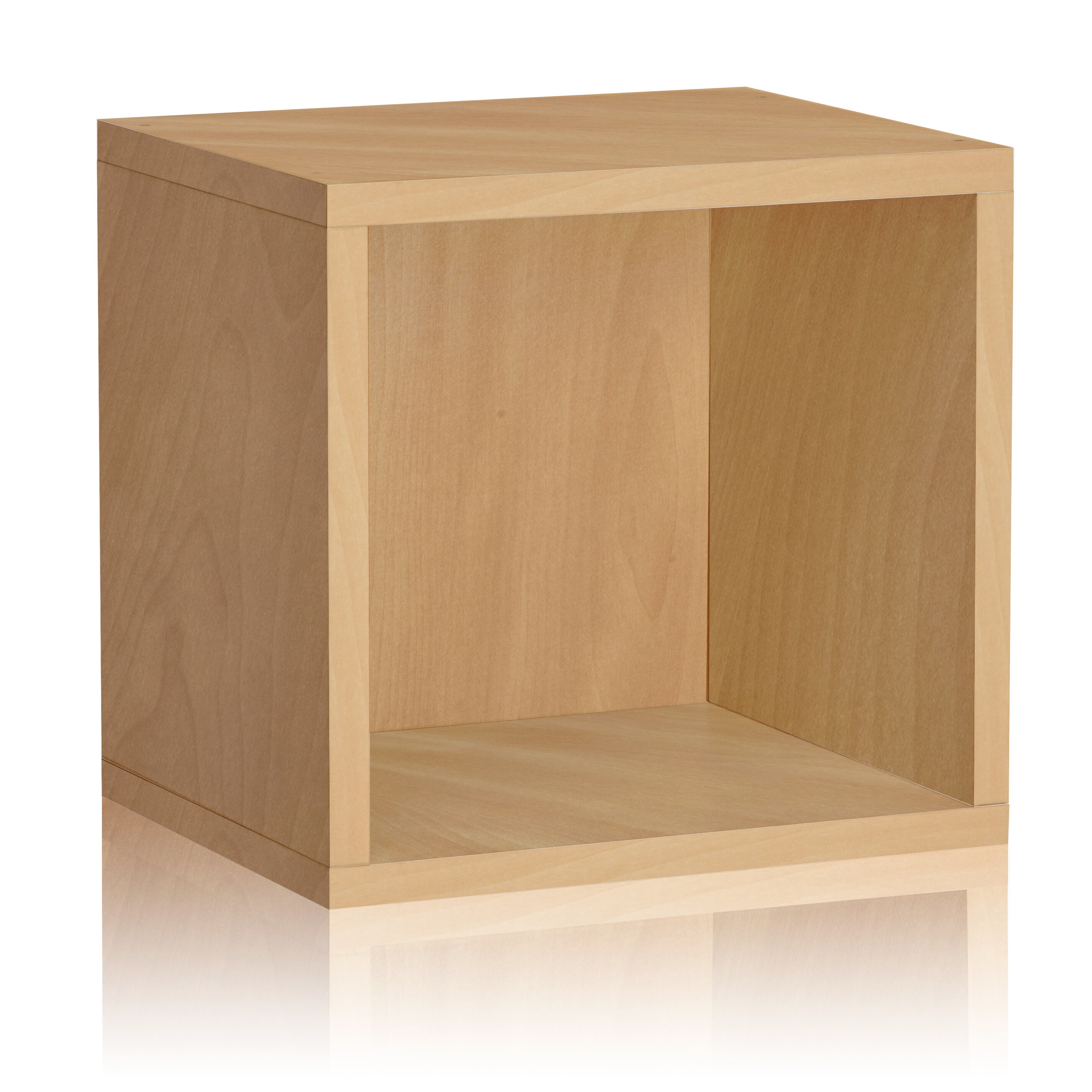 Way Basics C-OCUBE-NL 12.6-in H x 13.4-in W x 11.2-in D Natural Stackable Recycled Paperboard 1 Cube