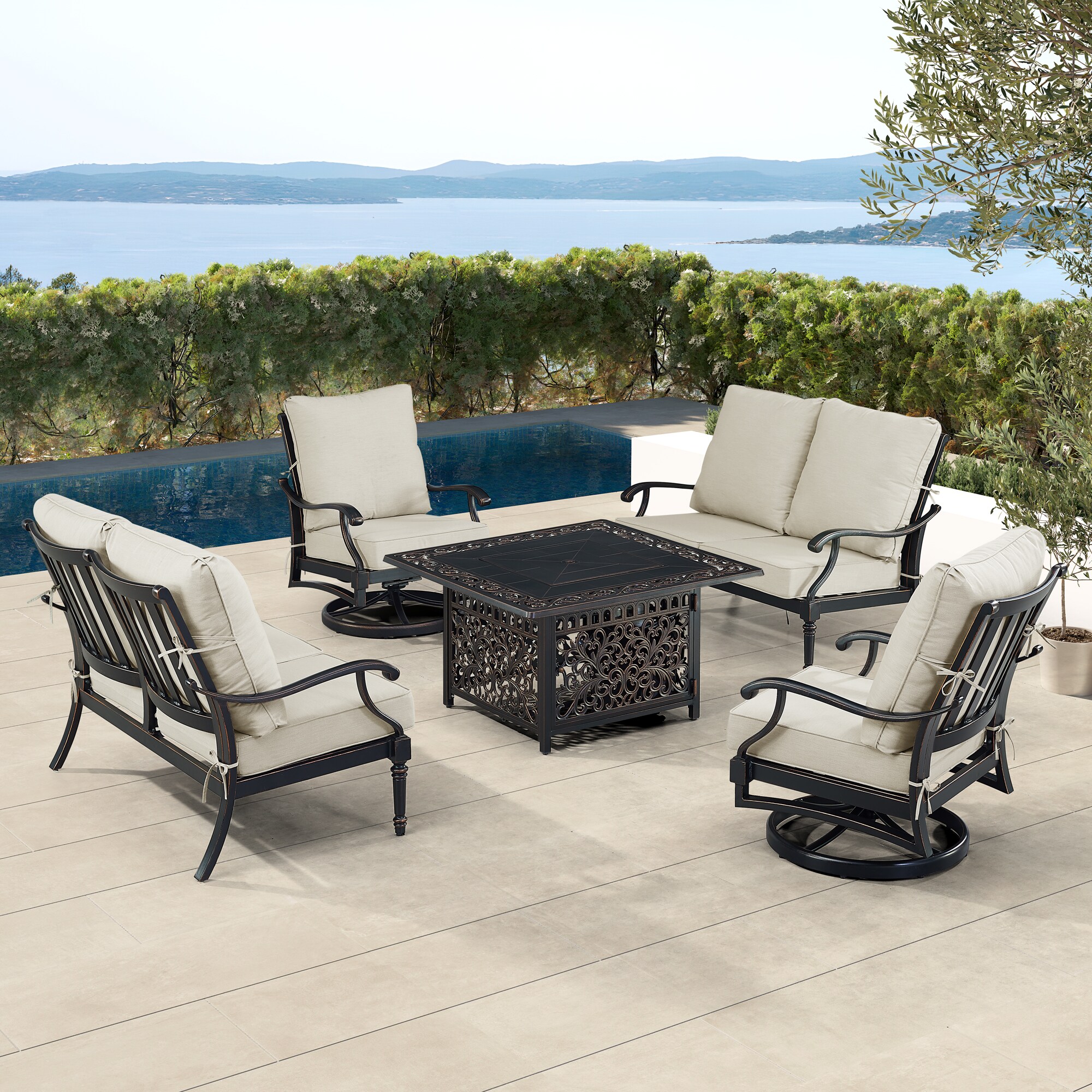 Oakland Living SHACO2LS2CHMAYANLGCU Patio-Conversation-Sets - View #3