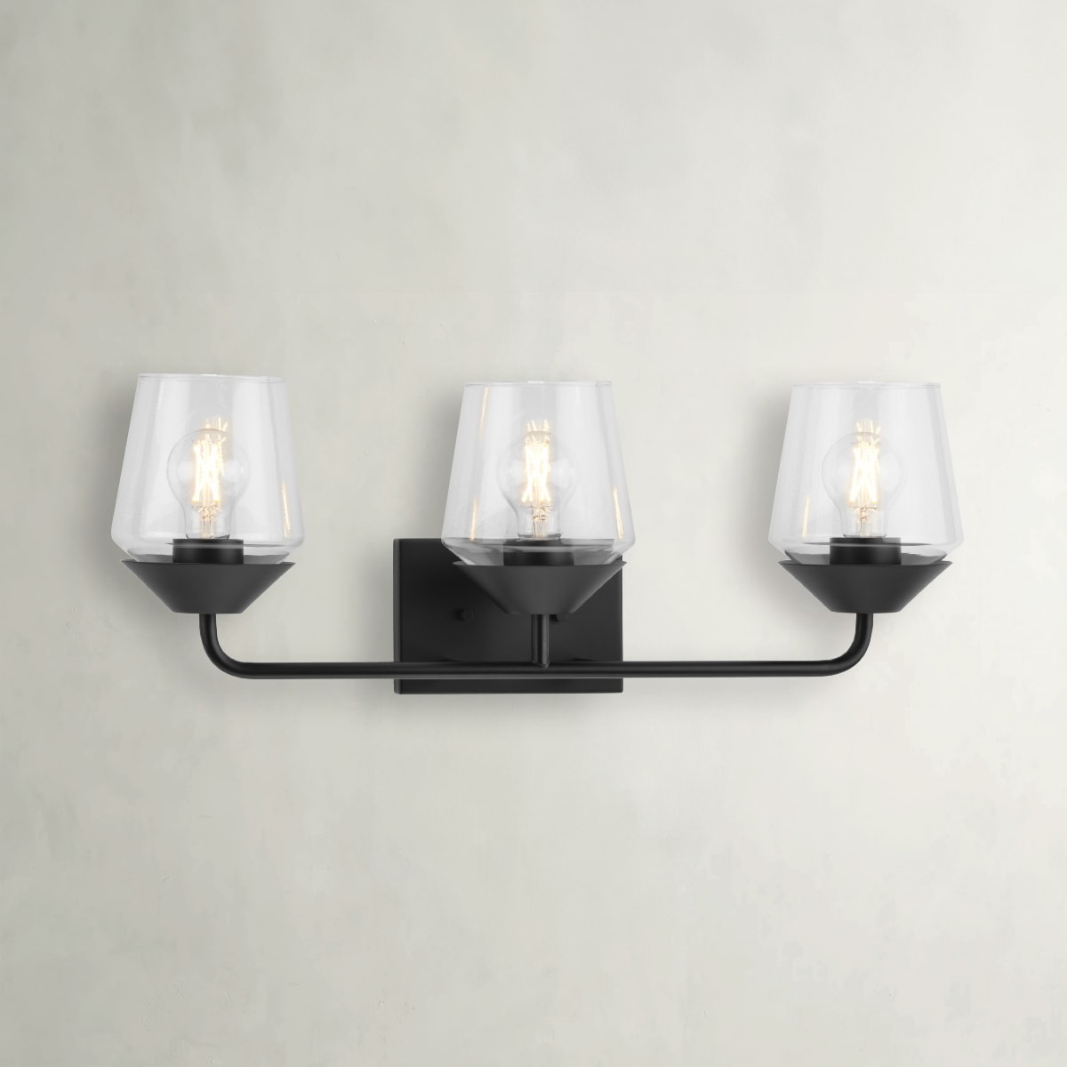 Progress Lighting A300006-31M Avec 24.25-in 3 -Light Matte Black Modern/contemporary Vanity light