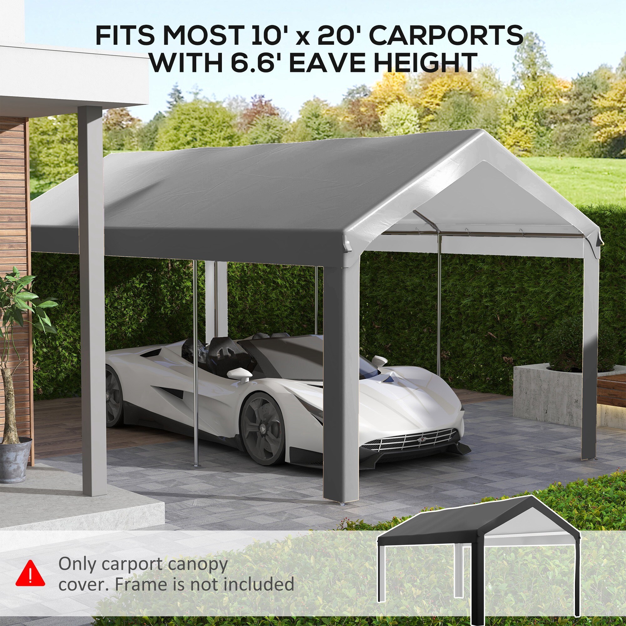 Outsunny 84C-447V00CG Carport-Covers - View #9