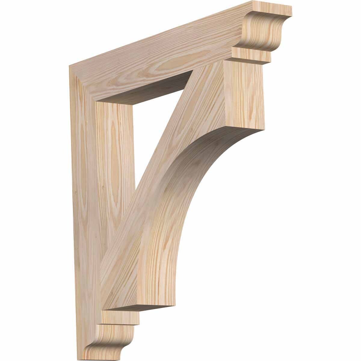 Ekena Millwork BKT04X24X24WTL01SDF Westlake traditional smooth 3-1/2-in x 24-in x 24-in Douglas fir Brown Wood Standard bracket