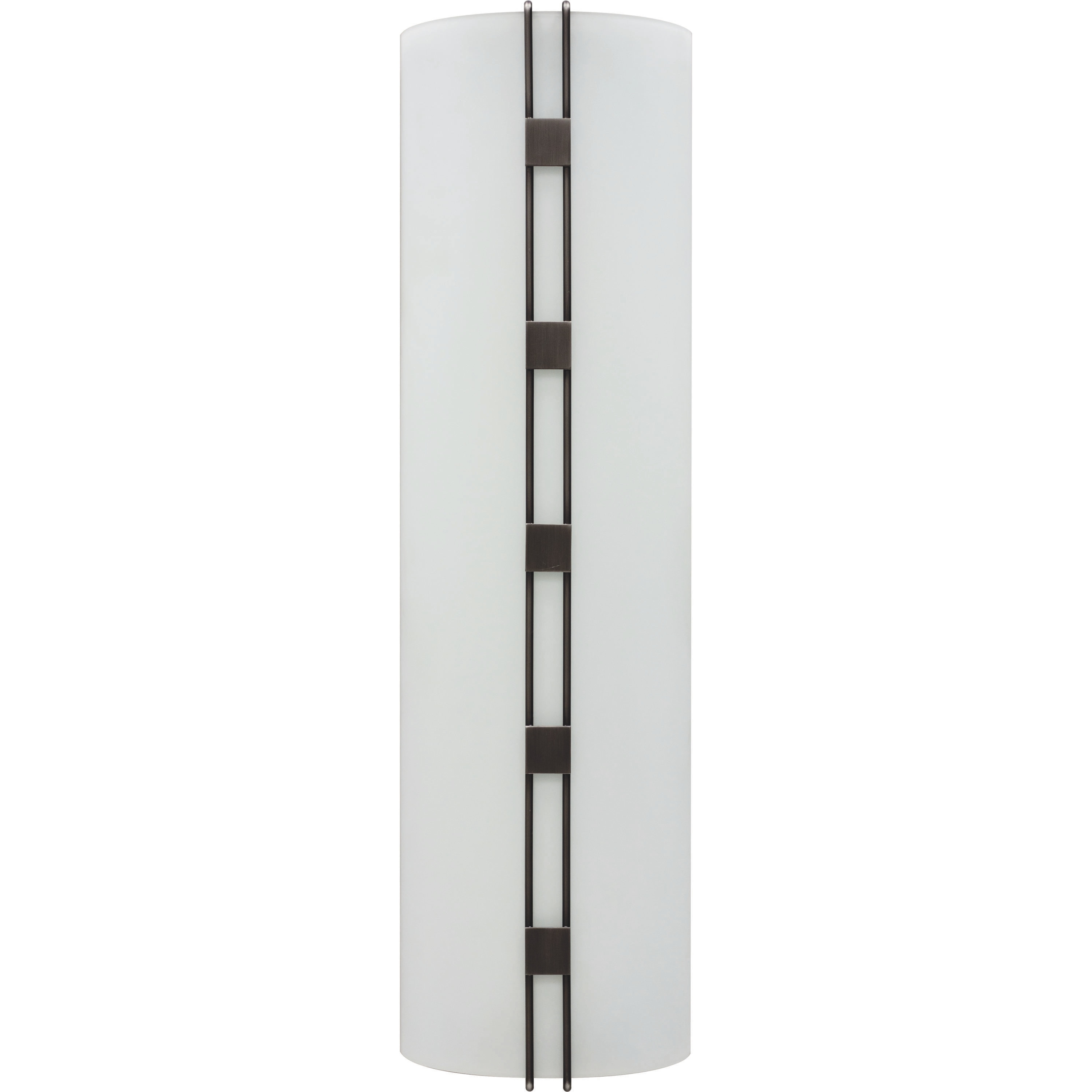 Brushed Nickel With Ebony Wood And Satin White Glass Energy Star Wall Sconce 