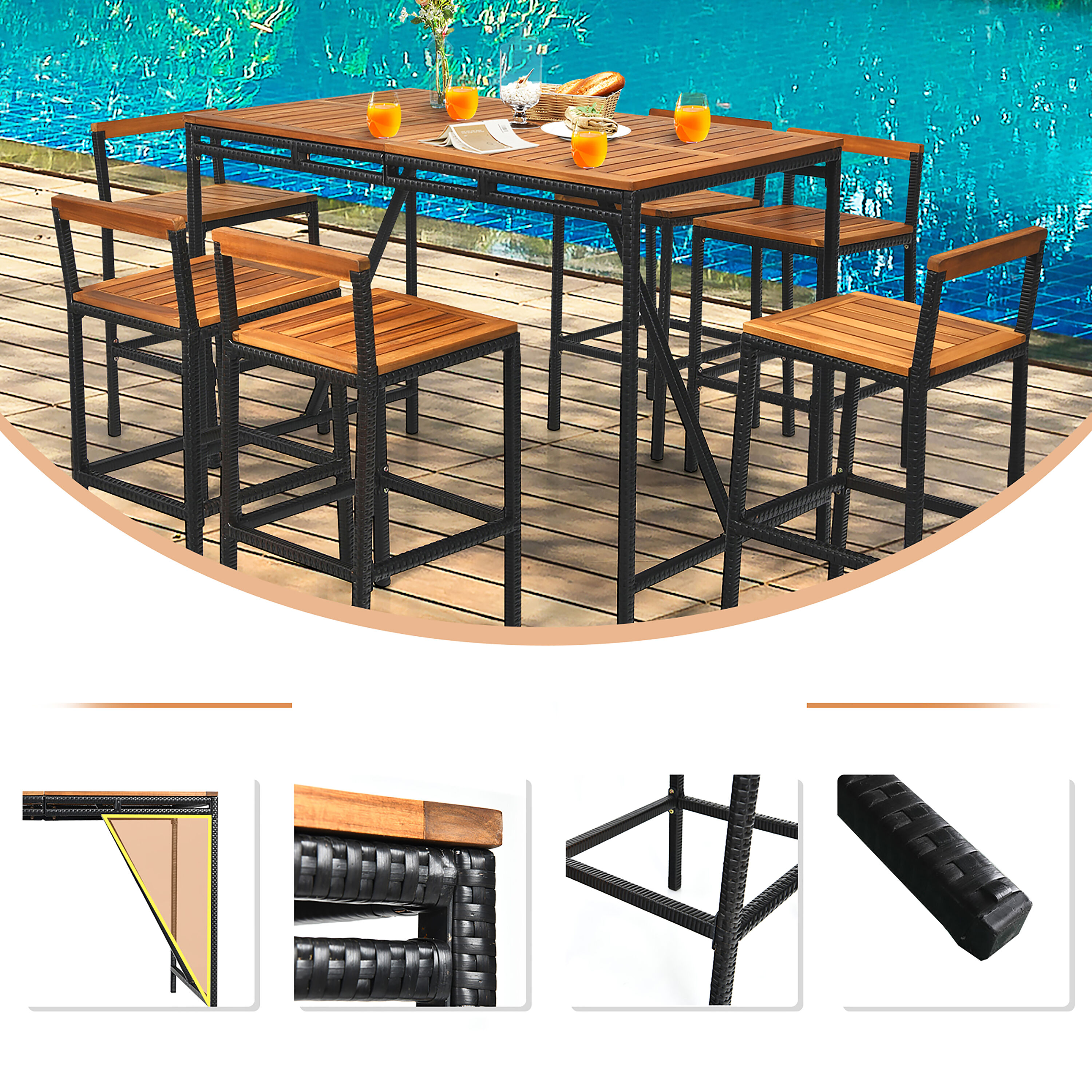 Costway HW68237+ Patio-Dining-Sets - View #2