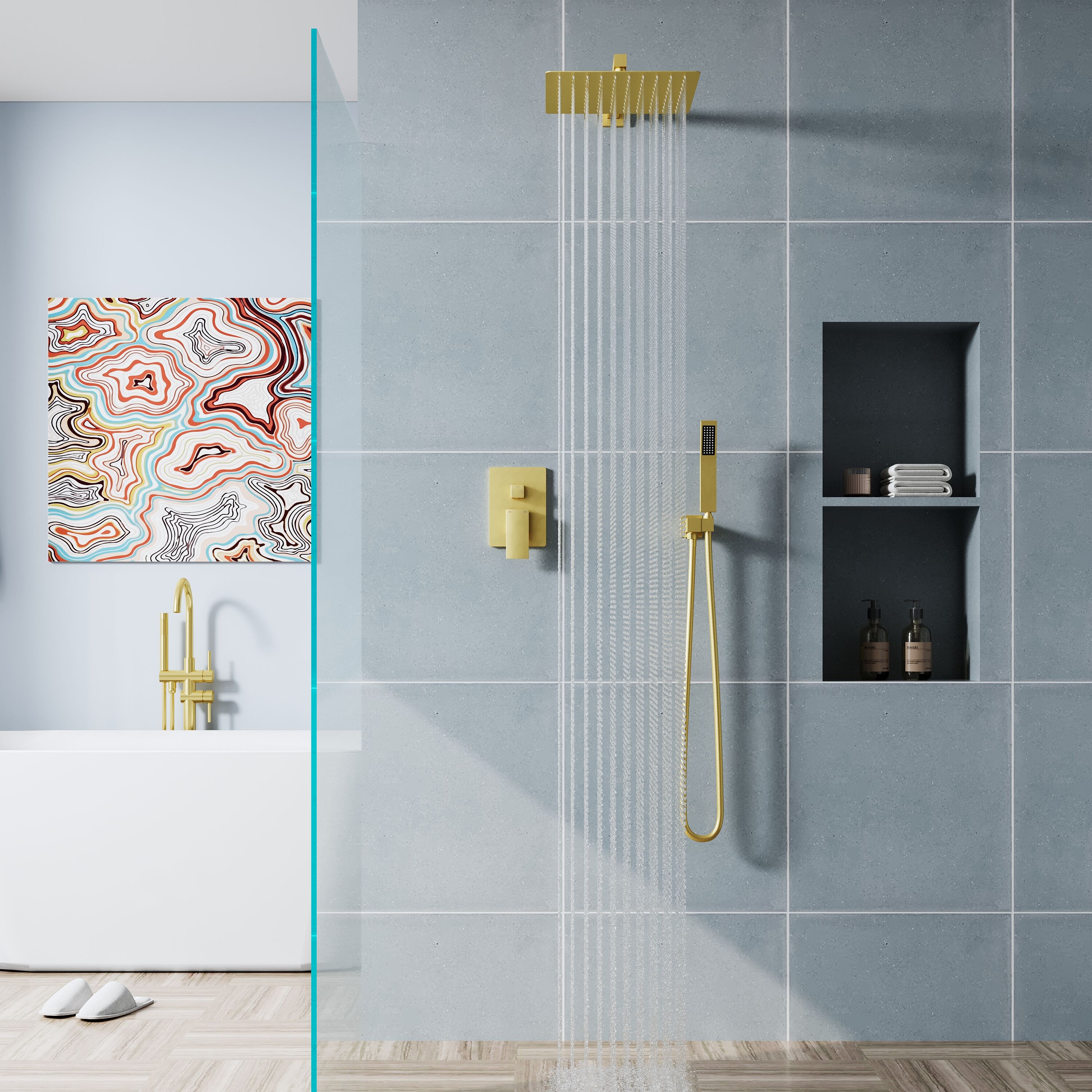 WELLFOR DTG-803S12BG Tub-Shower-Faucets - View #3