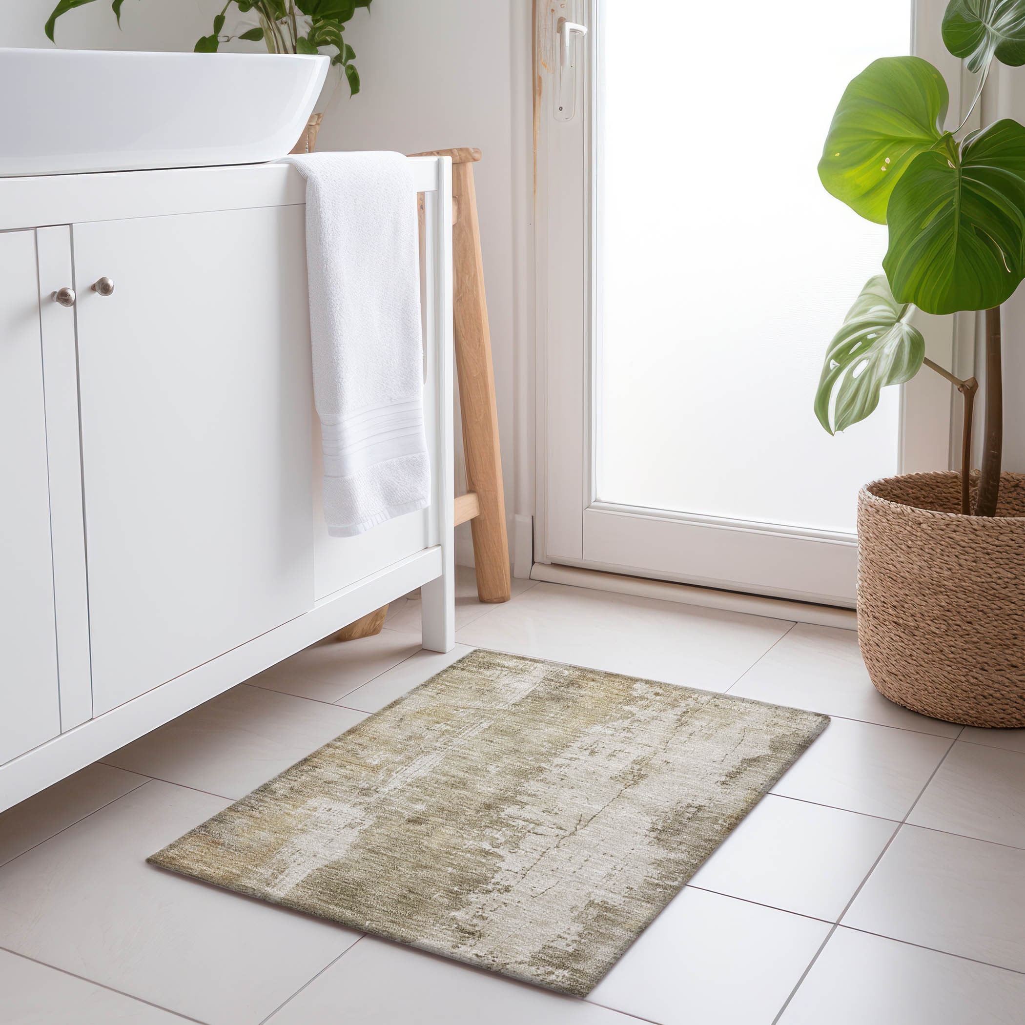 Addison Rugs ACN1649TP20X30 Chantille ACN1649TP 1 x 2 (ft) Loomed Taupe Rectangular Indoor/Outdoor Machine washable Pet Friendly Area rug