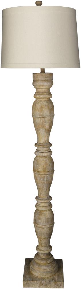 Surya ELJ-004 Elijah 71-in Taupe Standard Floor Lamp with Linen Shade