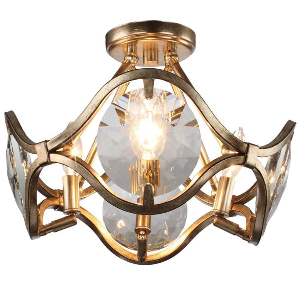 Crystorama QUI-7624-DT Quincy 16-in Distressed Twilight Flush Mount Light