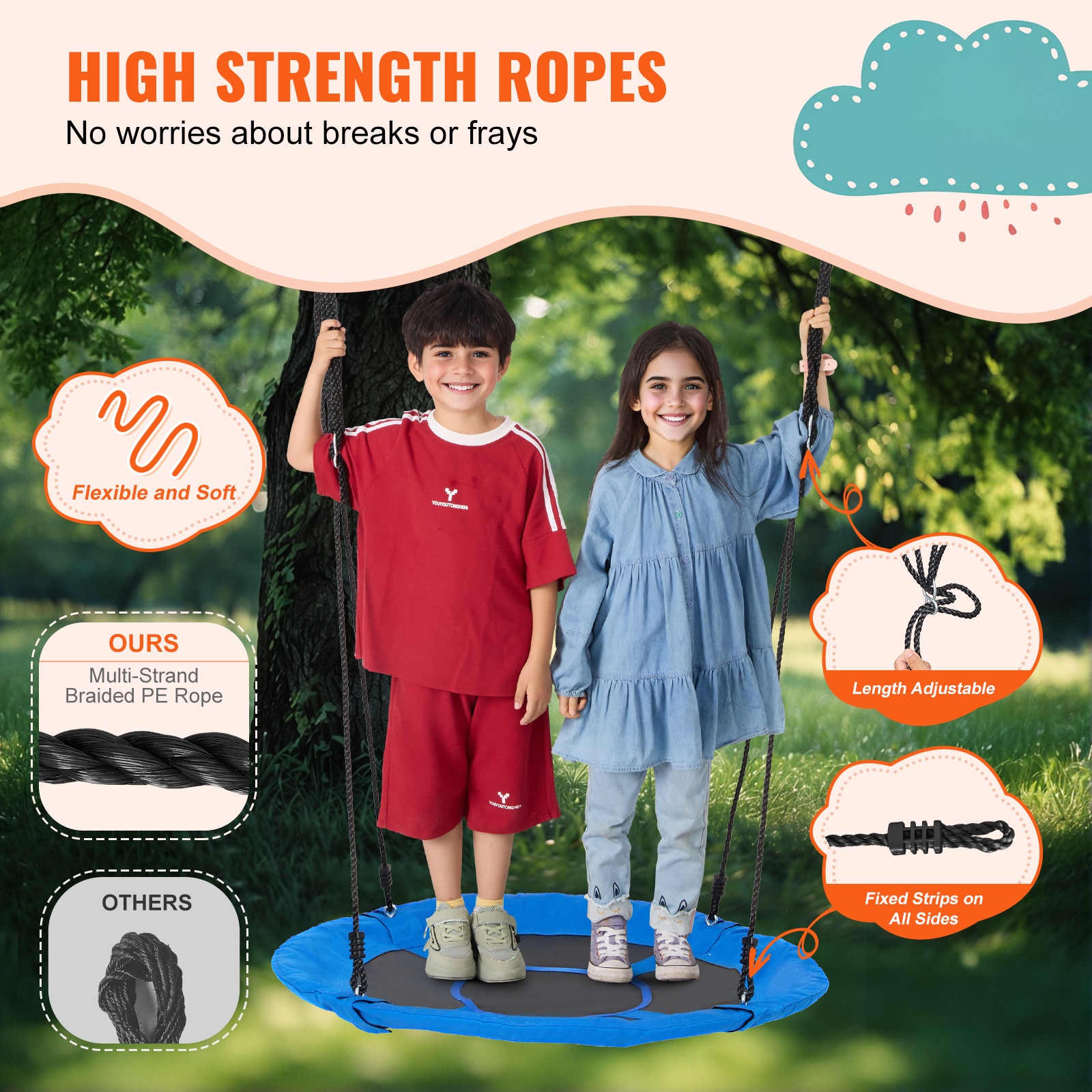 VEVOR LSFDQQLSFD409Q7D1V0 Playset-Swings - View #5