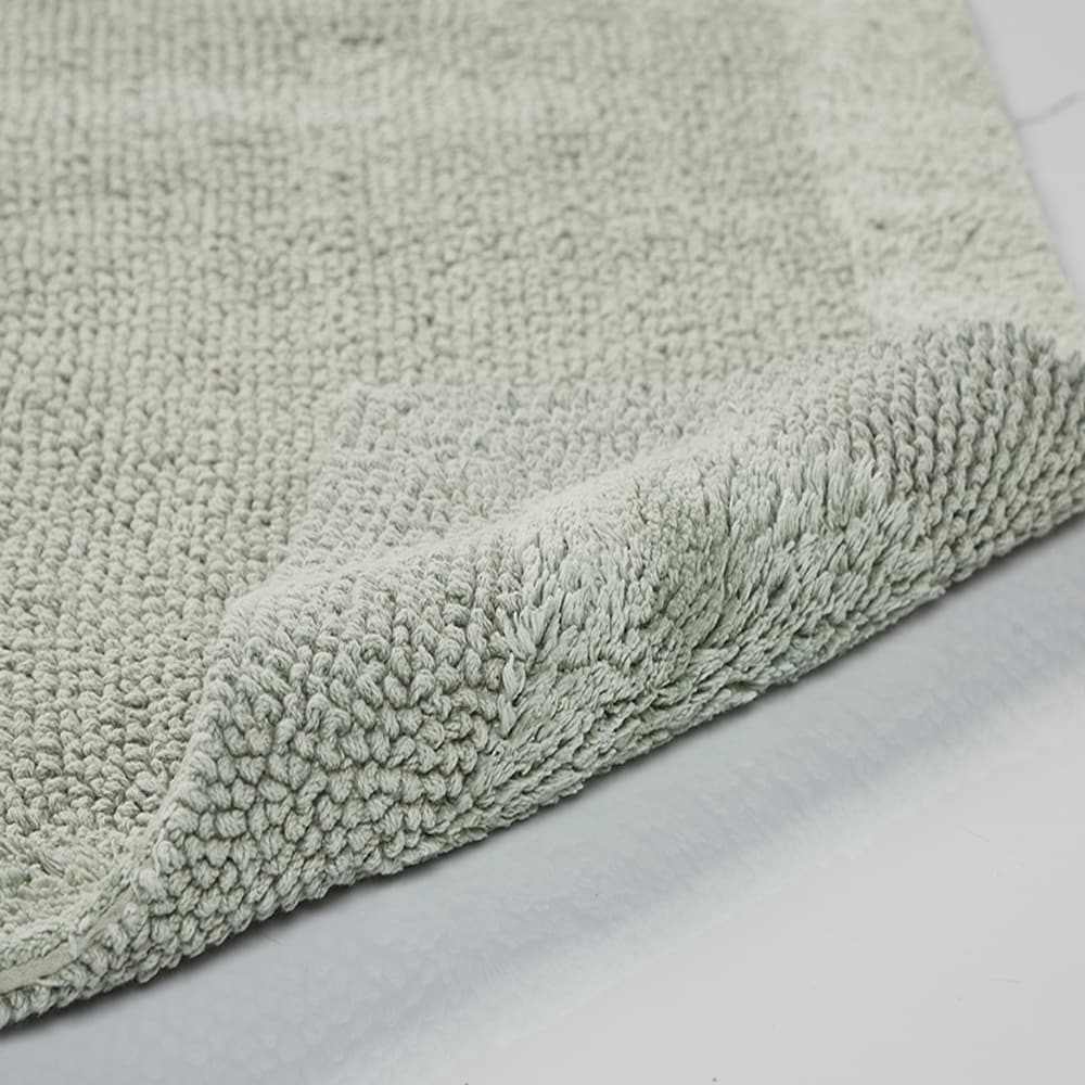 Sage Green Cotton Reversible 2-Piece Bath Rug Set