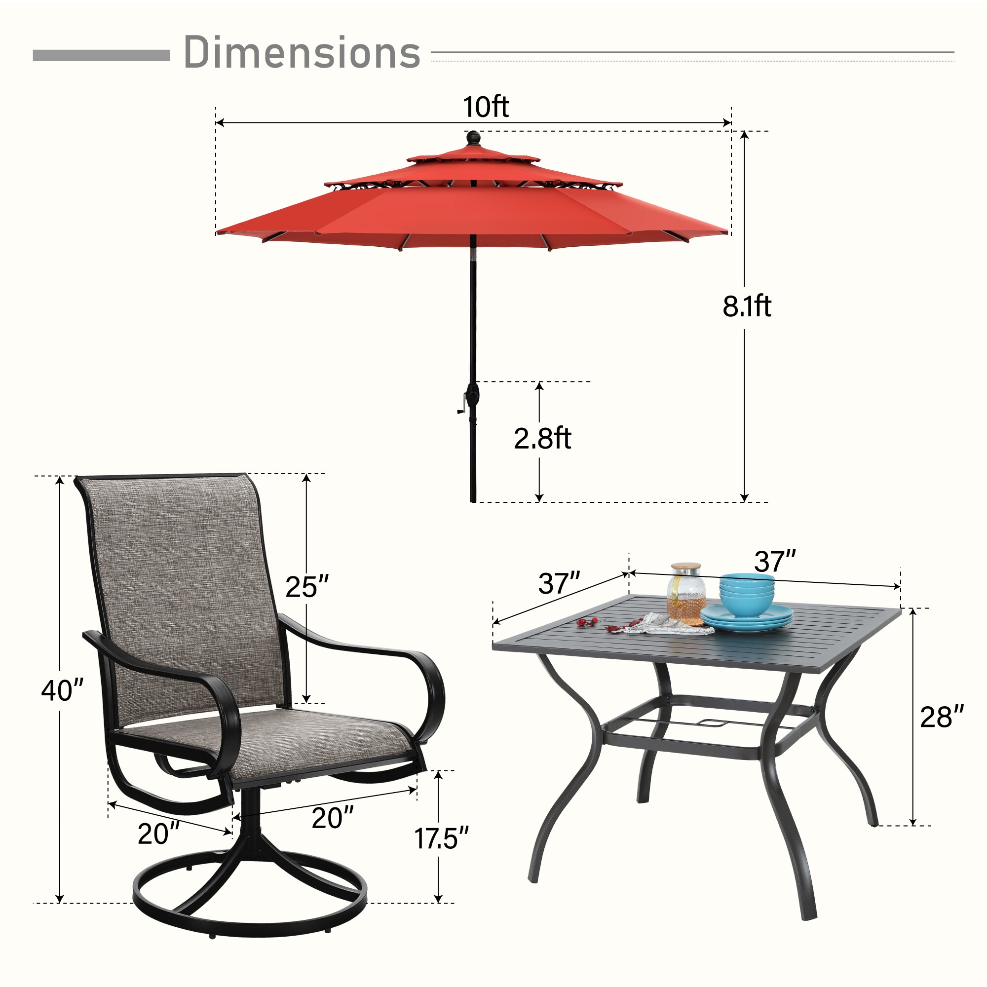 Sunshine Valley TC5-093-B-01-009-R Patio-Dining-Sets - View #13