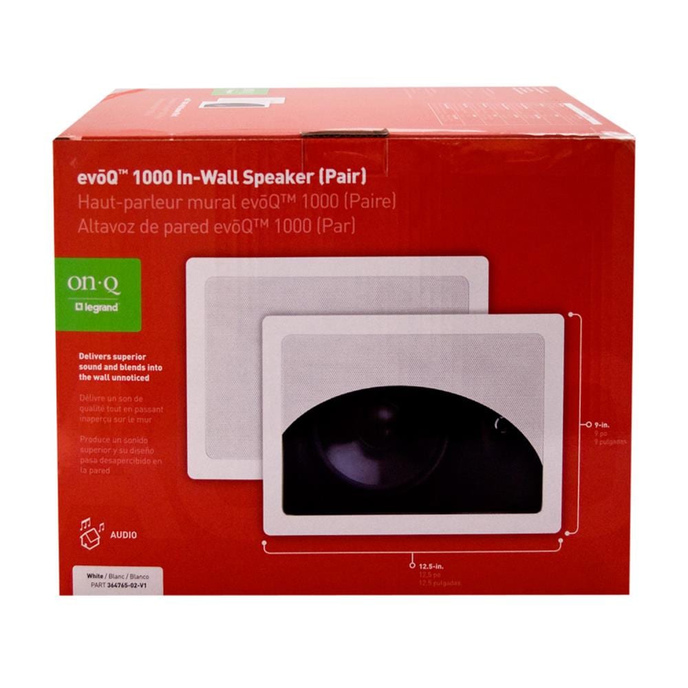 On-Q/Legrand 100-Watt Indoor In-wall Speaker in the Speakers department at 