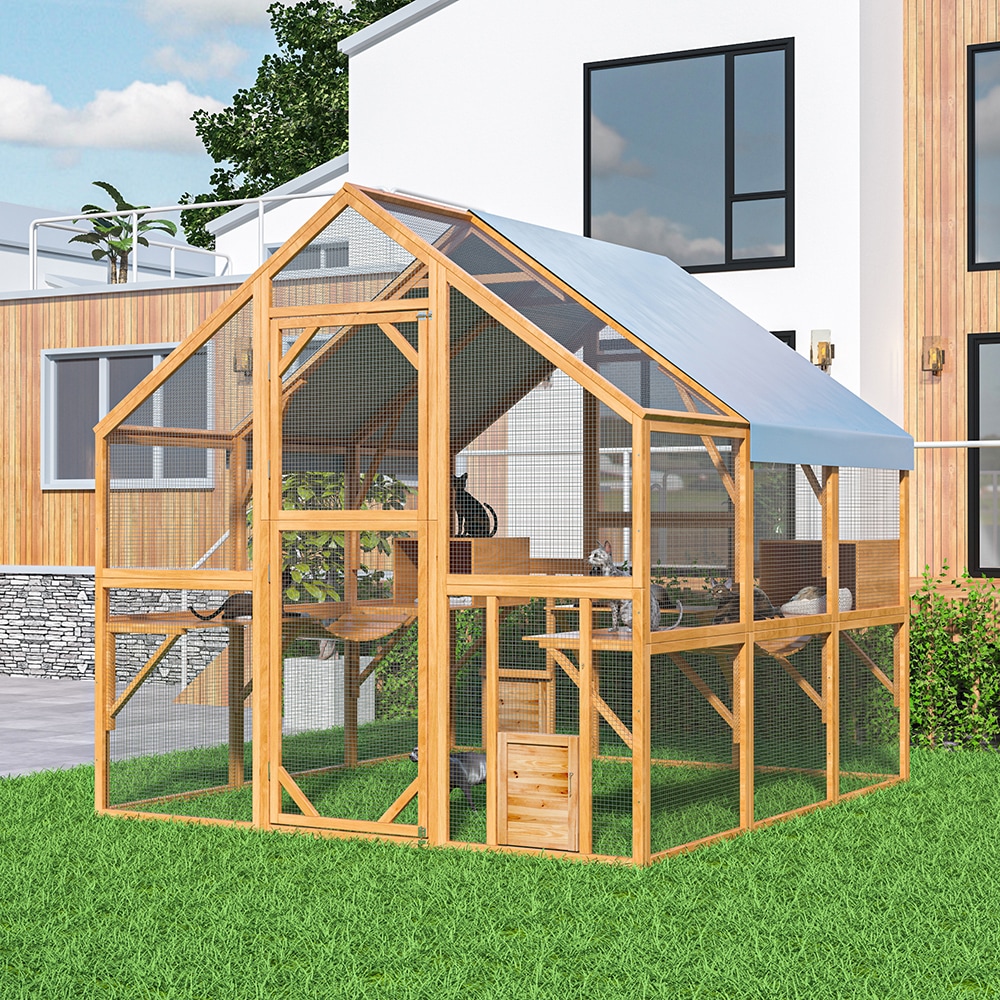 Homsee C-KF150158-07-AB Chicken-Coops-Rabbit-Hutches - View #3