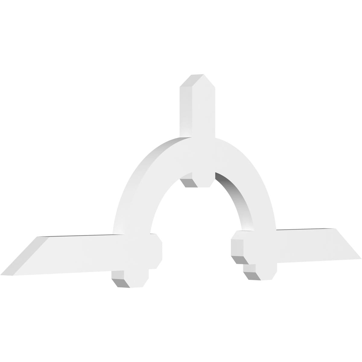 Ekena Millwork GBP060X23X0204ERI00 Ericson White PVC Gable bracket