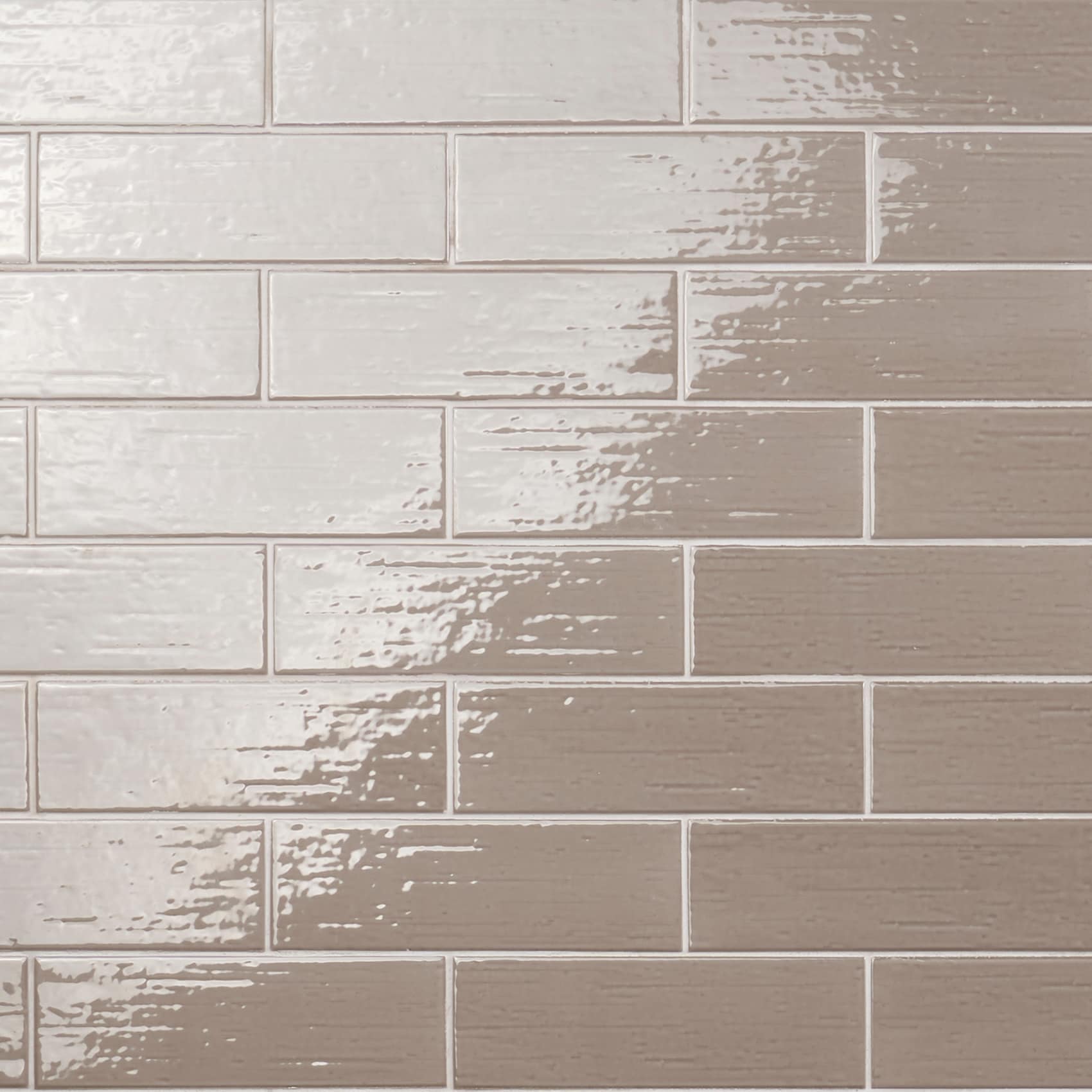Hearth Collection Dark Gray Polished Porcelain Subway Tile 3" x 9"