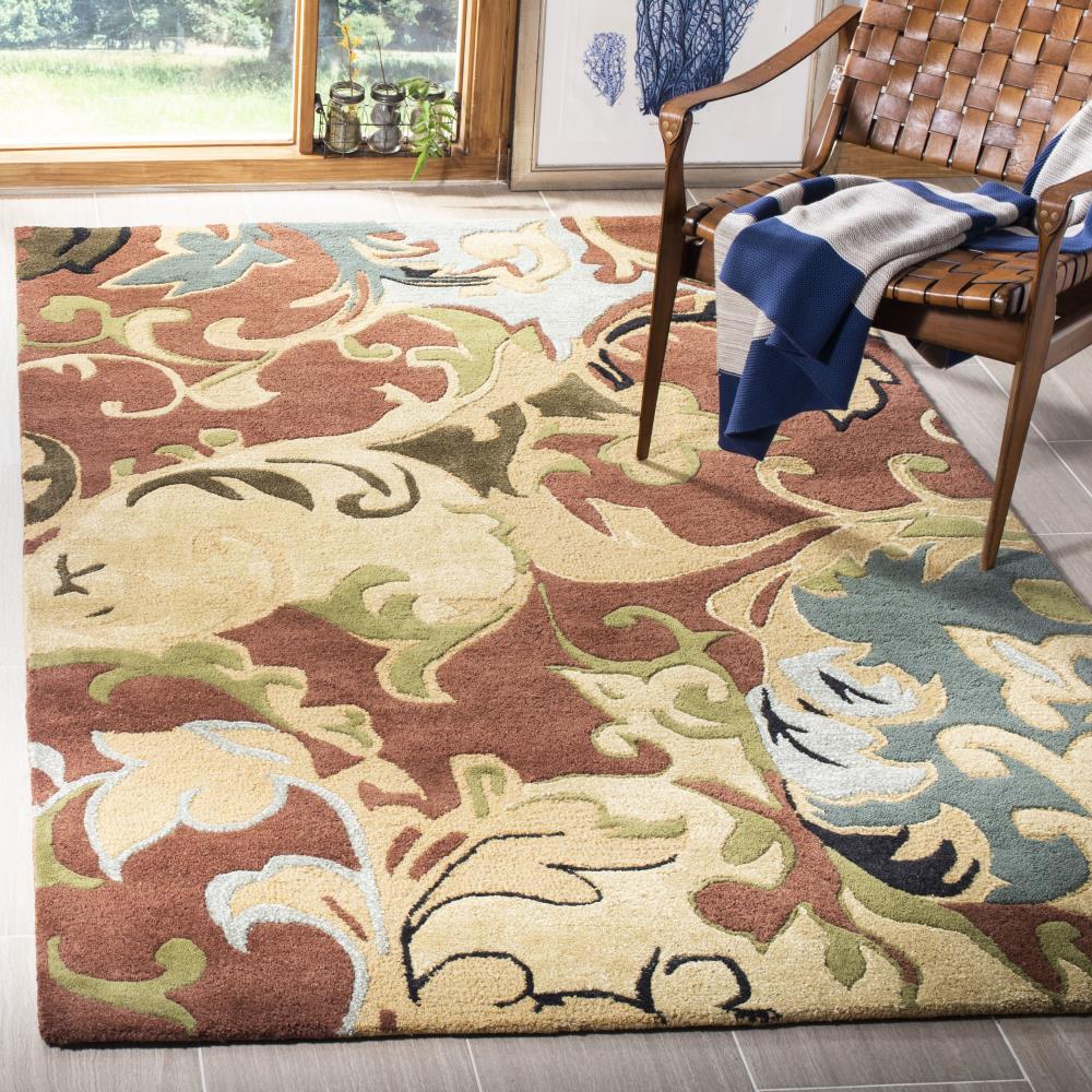 Handmade Tufted Gray Wool and Viscose 8' x 10' Rug