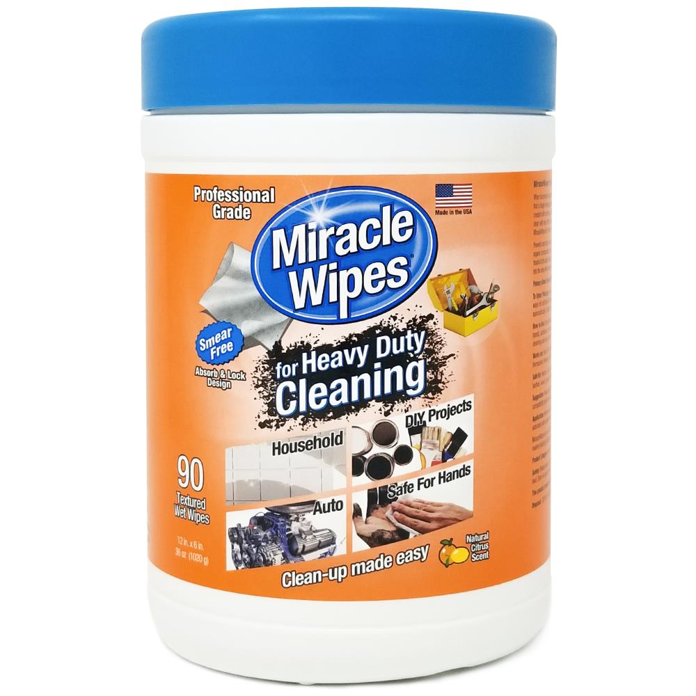 Miracle Brands Miracle Wipes 90-Count Citrus Wipes All-Purpose Cleaner
