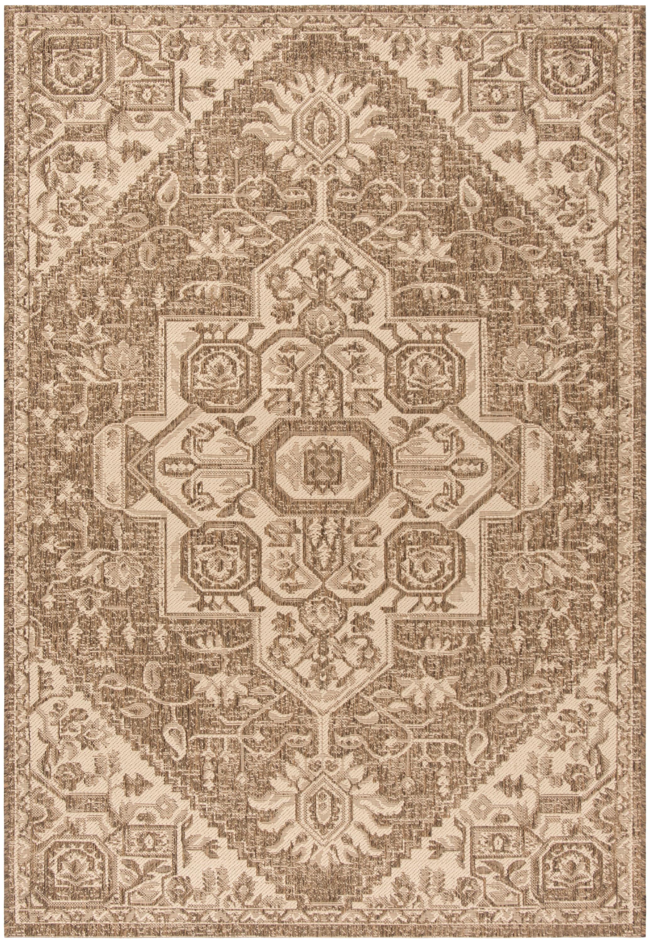 Safavieh LND138A-5 Linden Efmorfia 5 x 8 (ft) Loomed Polypropylene Cream/Beige Rectangular Indoor Floral/Botanical Vintage Area rug