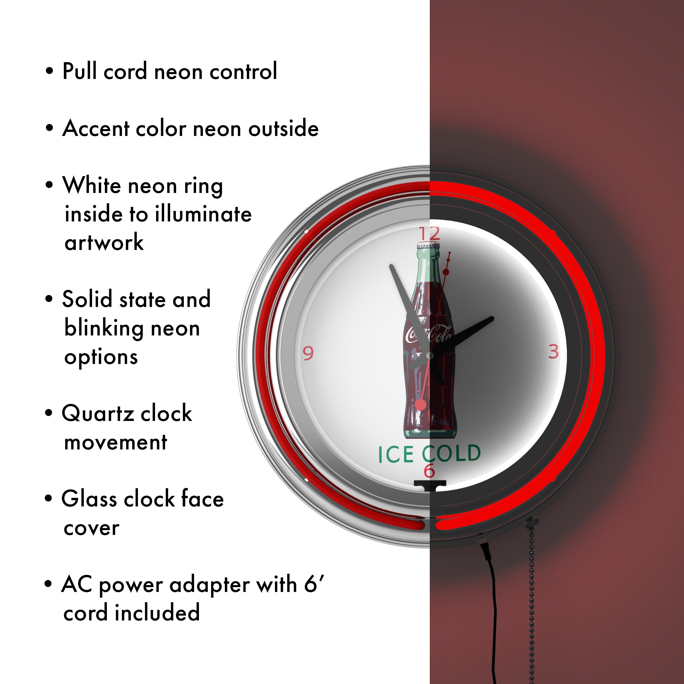 Trademark Gameroom COKE-1400-V8-B Indoor-Outdoor-Clocks - View #3