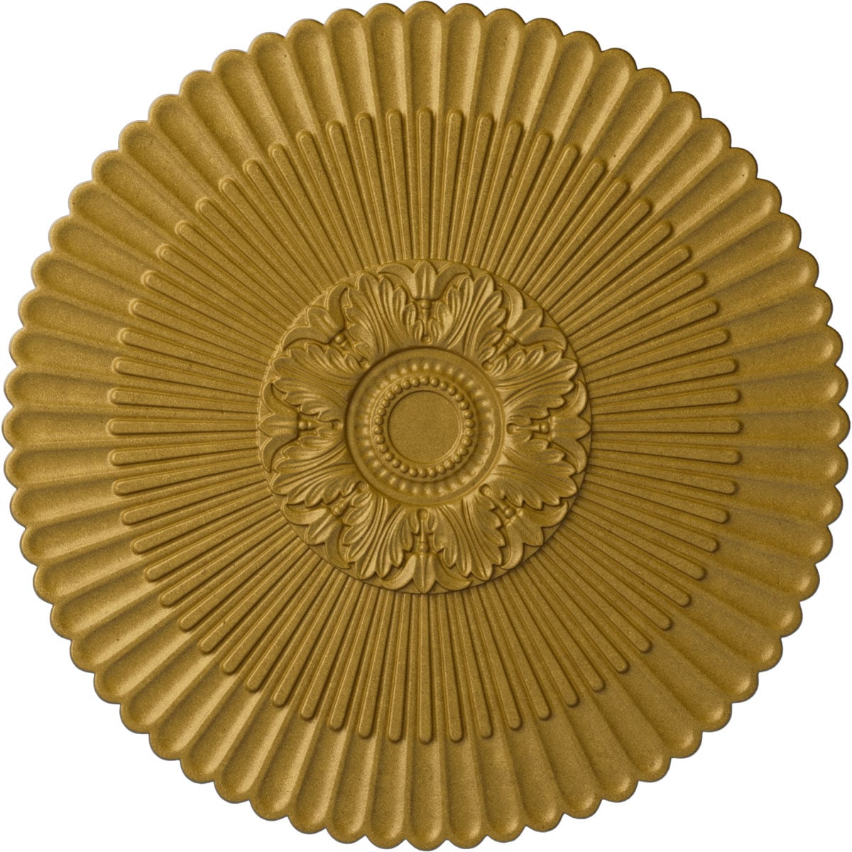 Ekena Millwork CM41NEPGS Nexus 41-in W x 41-in L Painted Pharaohs Gold Polyurethane Whole Ceiling Medallion