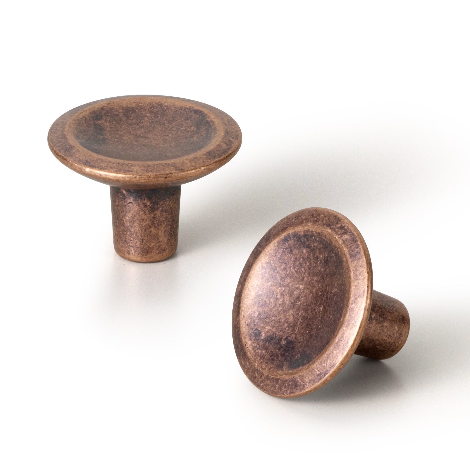 Miaokesen 9607AC-DK-6 1-3/8-in Antique Copper Mushroom Classic Cabinet Knob 6 -Pack