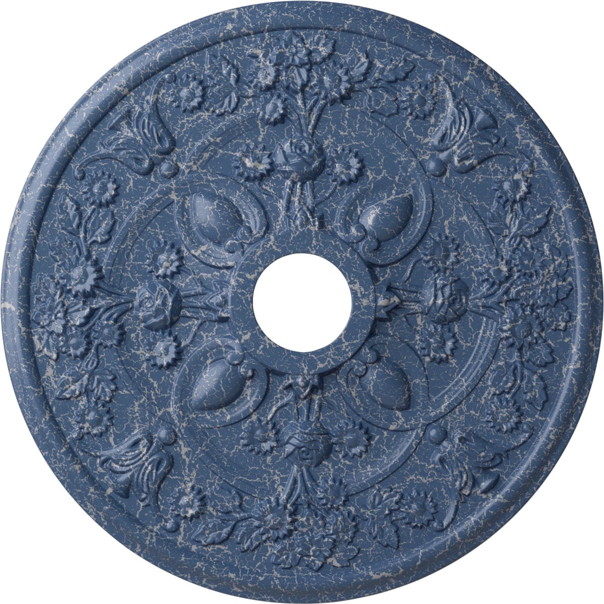 Ekena Millwork CM30ROAMC Rose 30.875-in W x 30.875-in L Painted Americana Crackle Polyurethane Whole Ceiling Medallion
