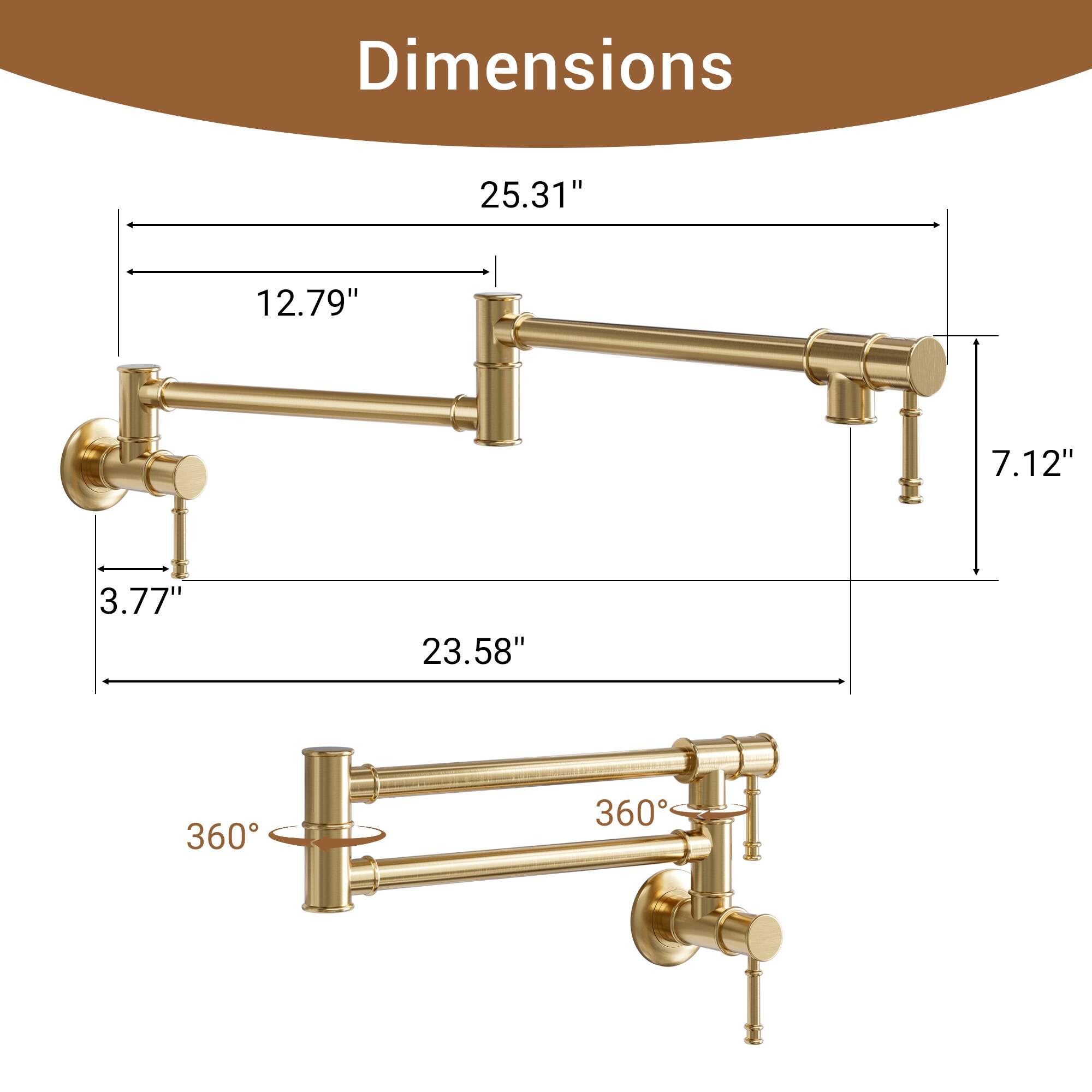 CASAINC CA-D4183-BN Kitchen-Faucets - View #8