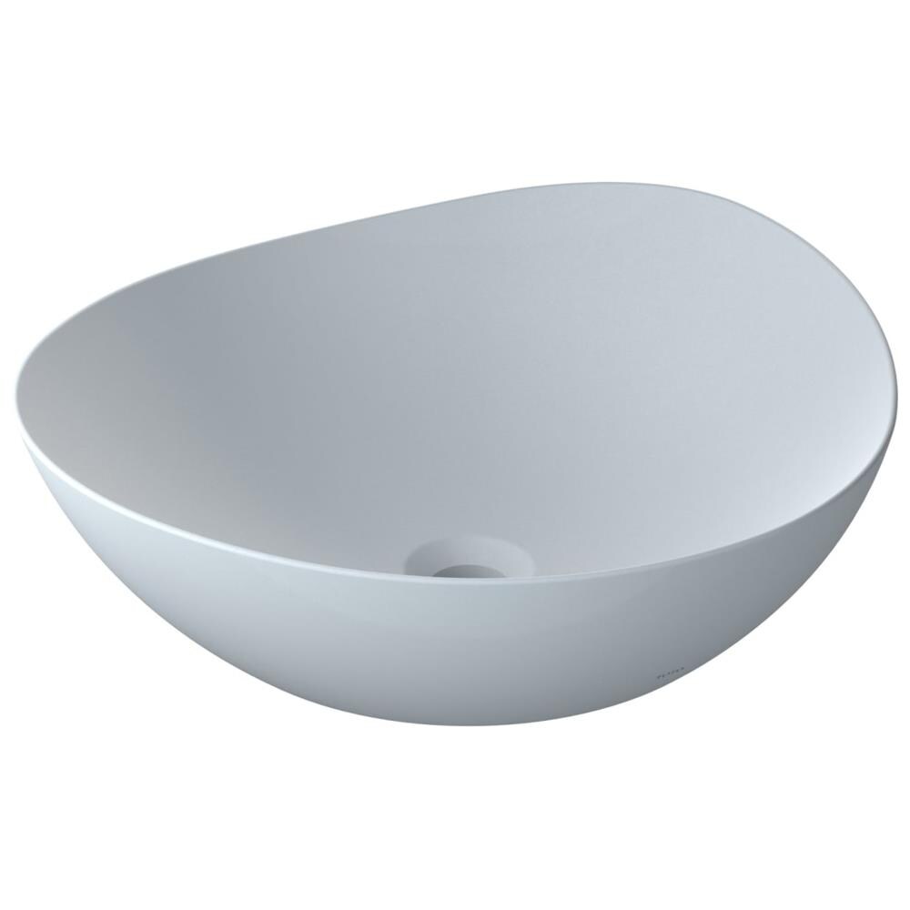 TOTO LT477MT-CMW Kiwami Clean Matte Ceramic Vessel Irregular Transitional Bathroom Sink (16.5-in x 5.125-in)