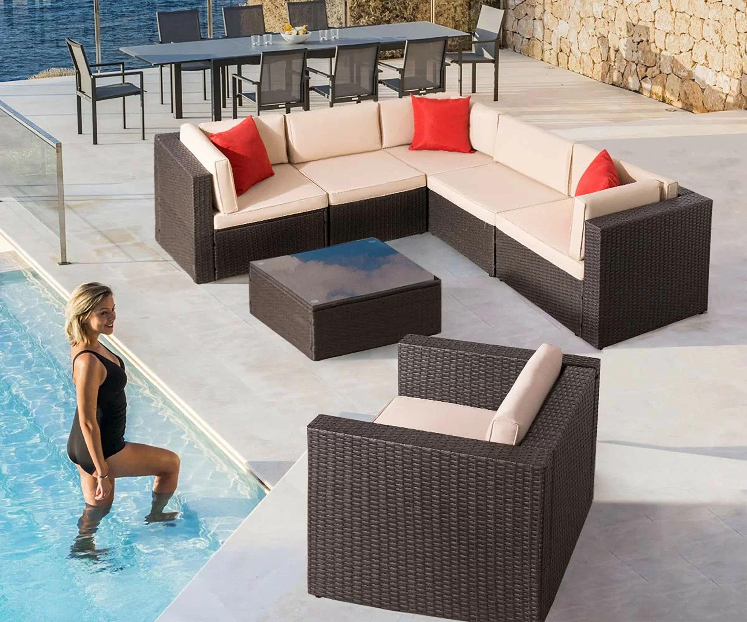 Vineego LS-71C1S1A1AS0BG Patio-Conversation-Sets - View #6
