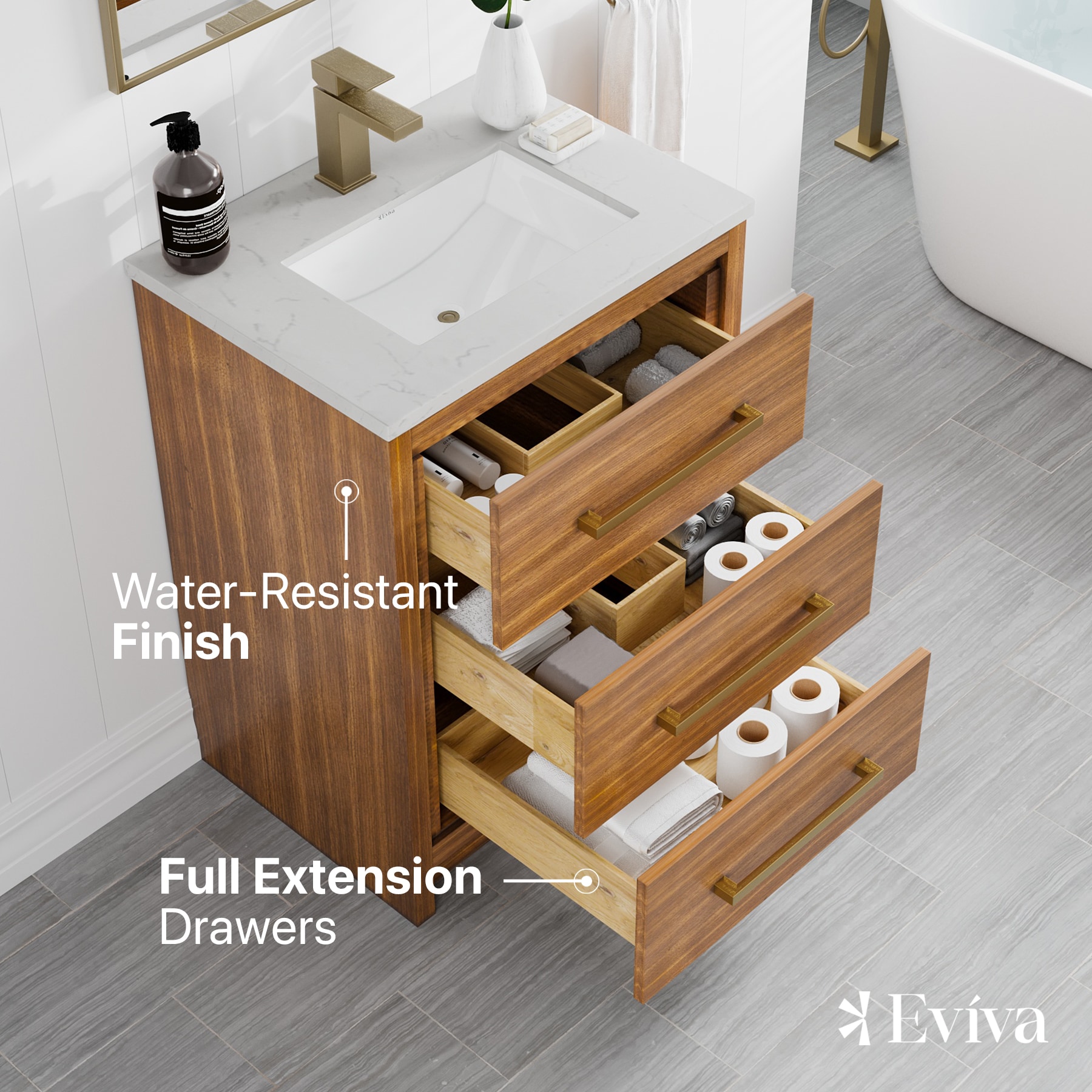 Eviva EVVN812-24X18WN Bath-Vanity-Combo - View #3