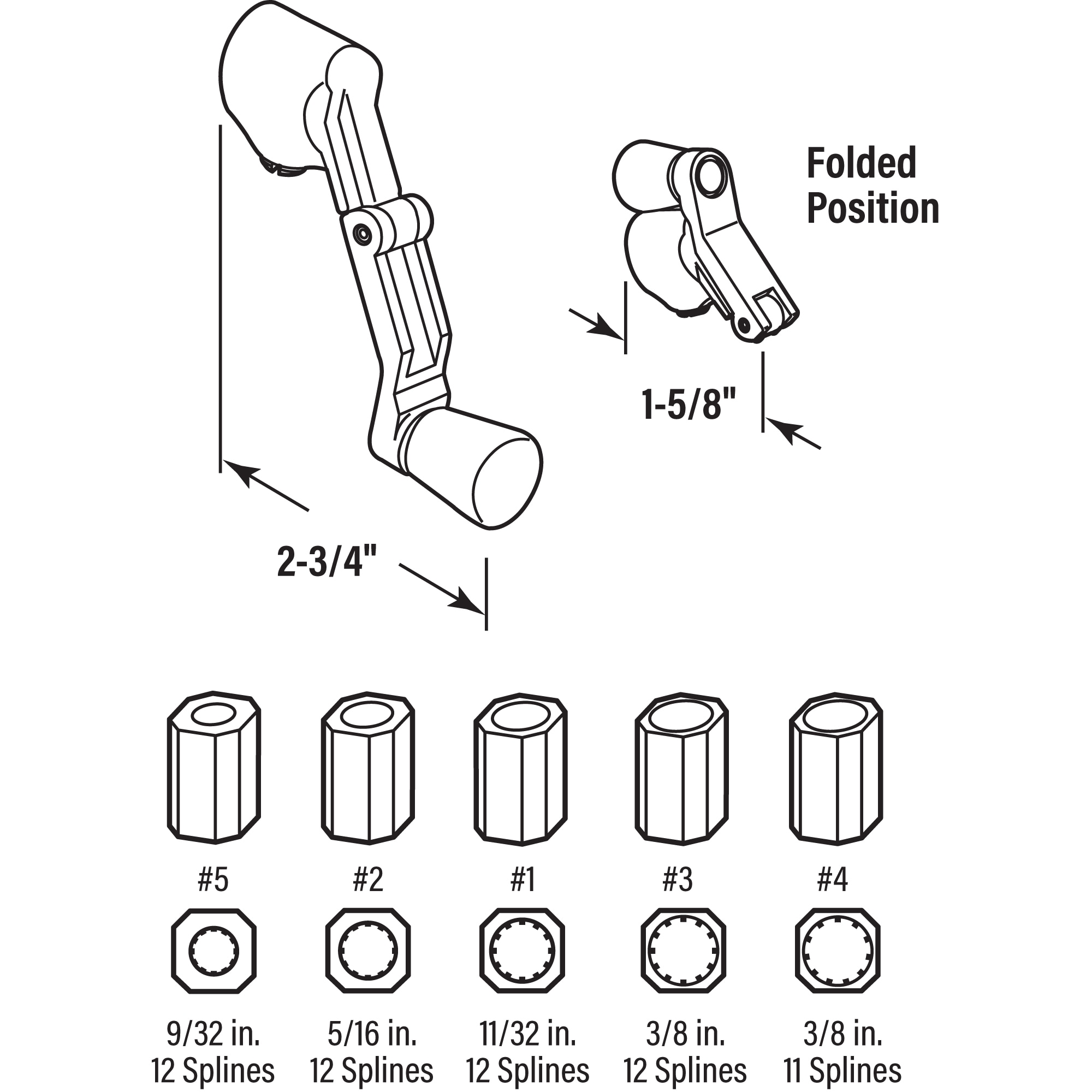 Prime-Line H 4317 Casement-Window-Crank-Handles - View #2