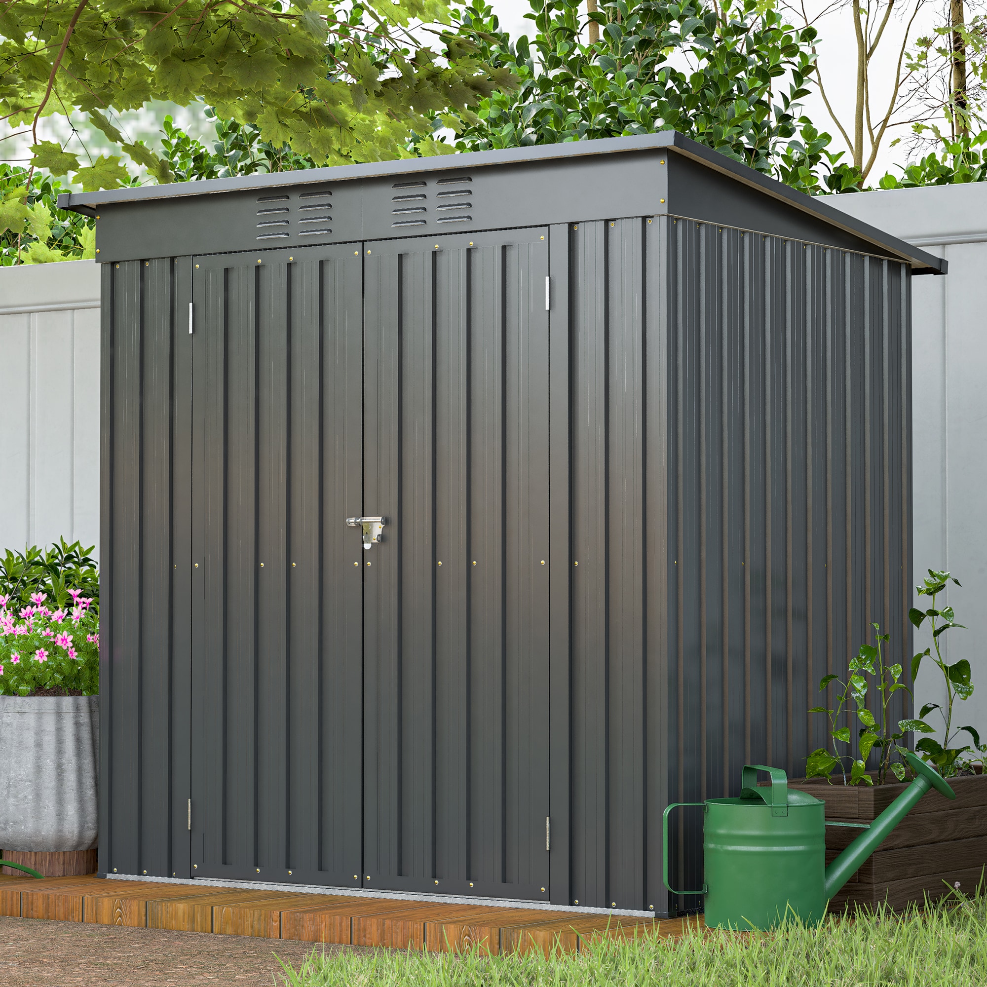 Xspracer ML-TH291WP 3.92-Feet x 6-Feet Galvanized steel Storage Shed