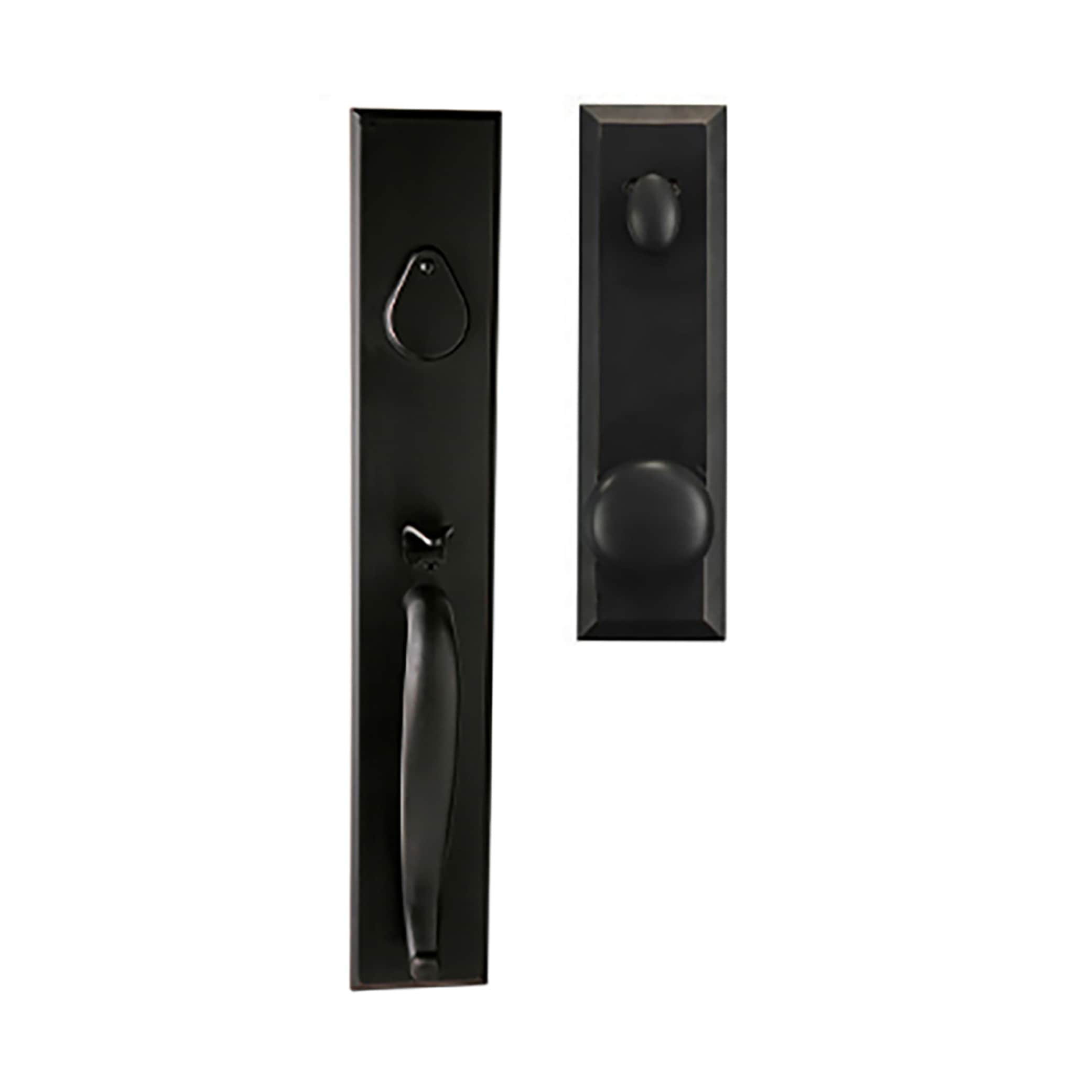 Delaney Hardware BV980005906R Bravura Matte Black Exterior Single-cylinder deadbolt Keyed entry door knob Single pack