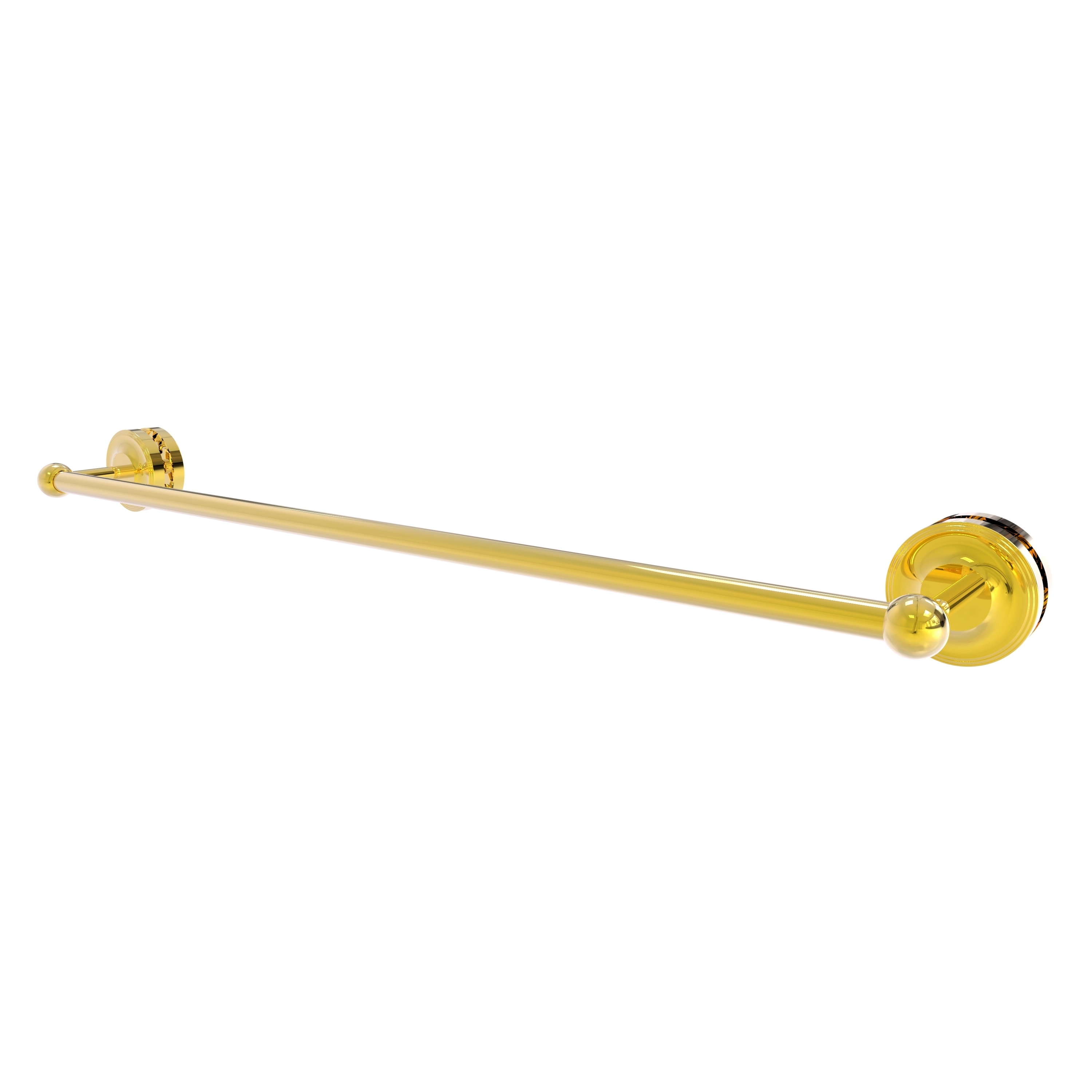 Allied Brass PR-41-SM-30-PB Prestige Regal 30-in Polished Brass Wall mount Single Towel Bar