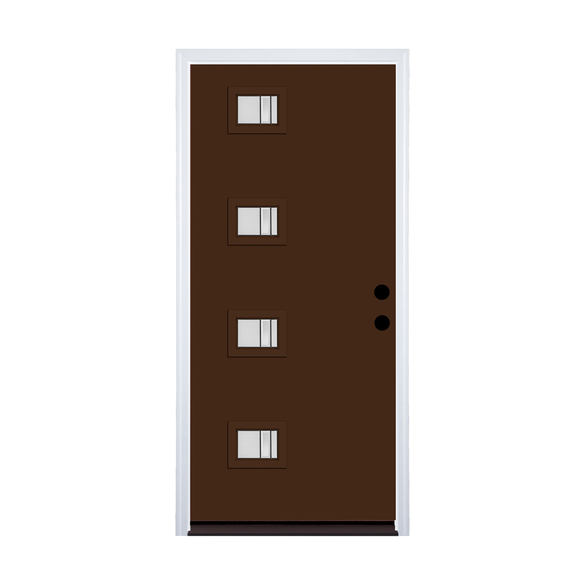 Therma-Tru AXIS 36-in x 80-in Fiberglass Pulse Lite Prehung Front Door with Brickmould Insulating Core