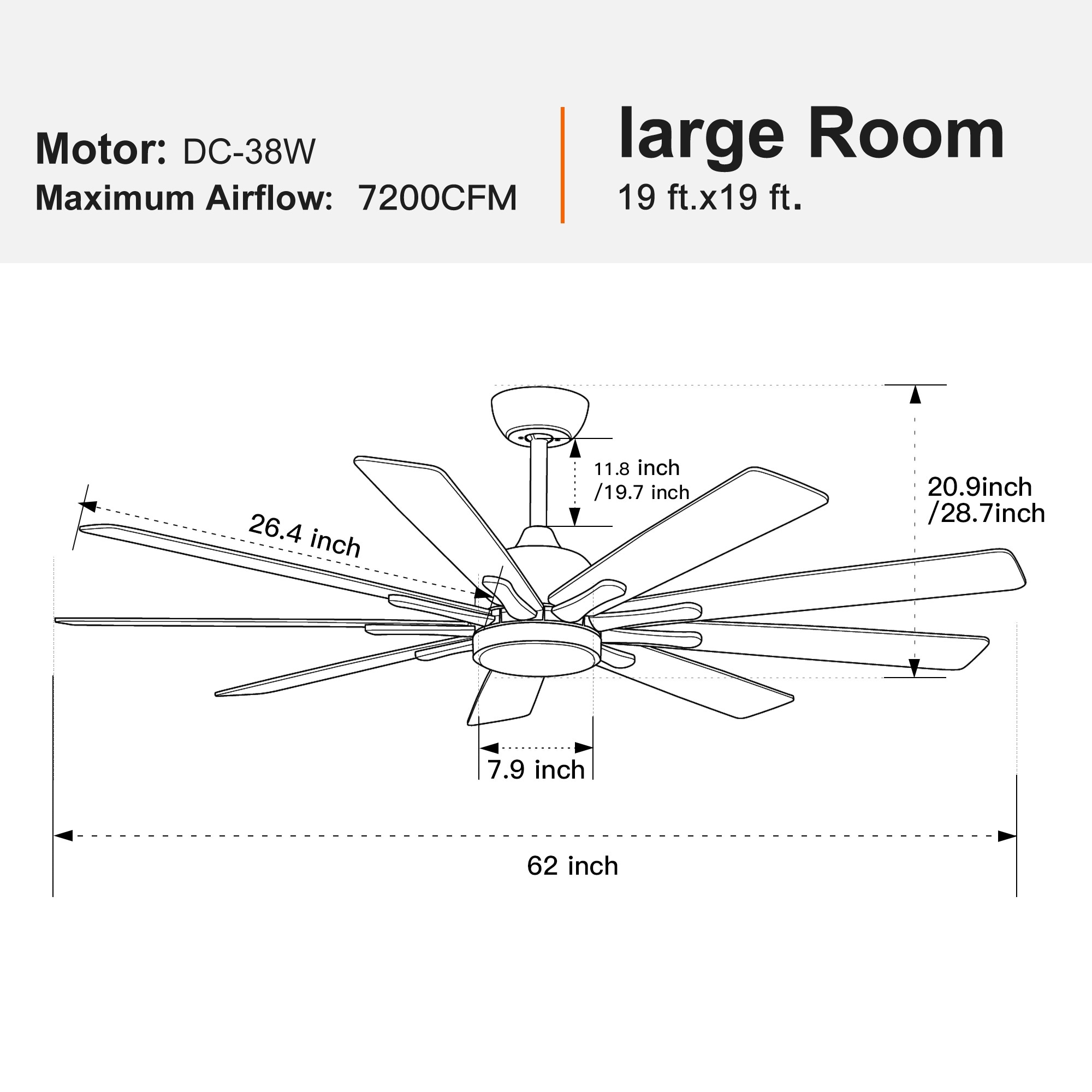 BABOOM BOM-7141498-OR Ceiling-Fans - View #3