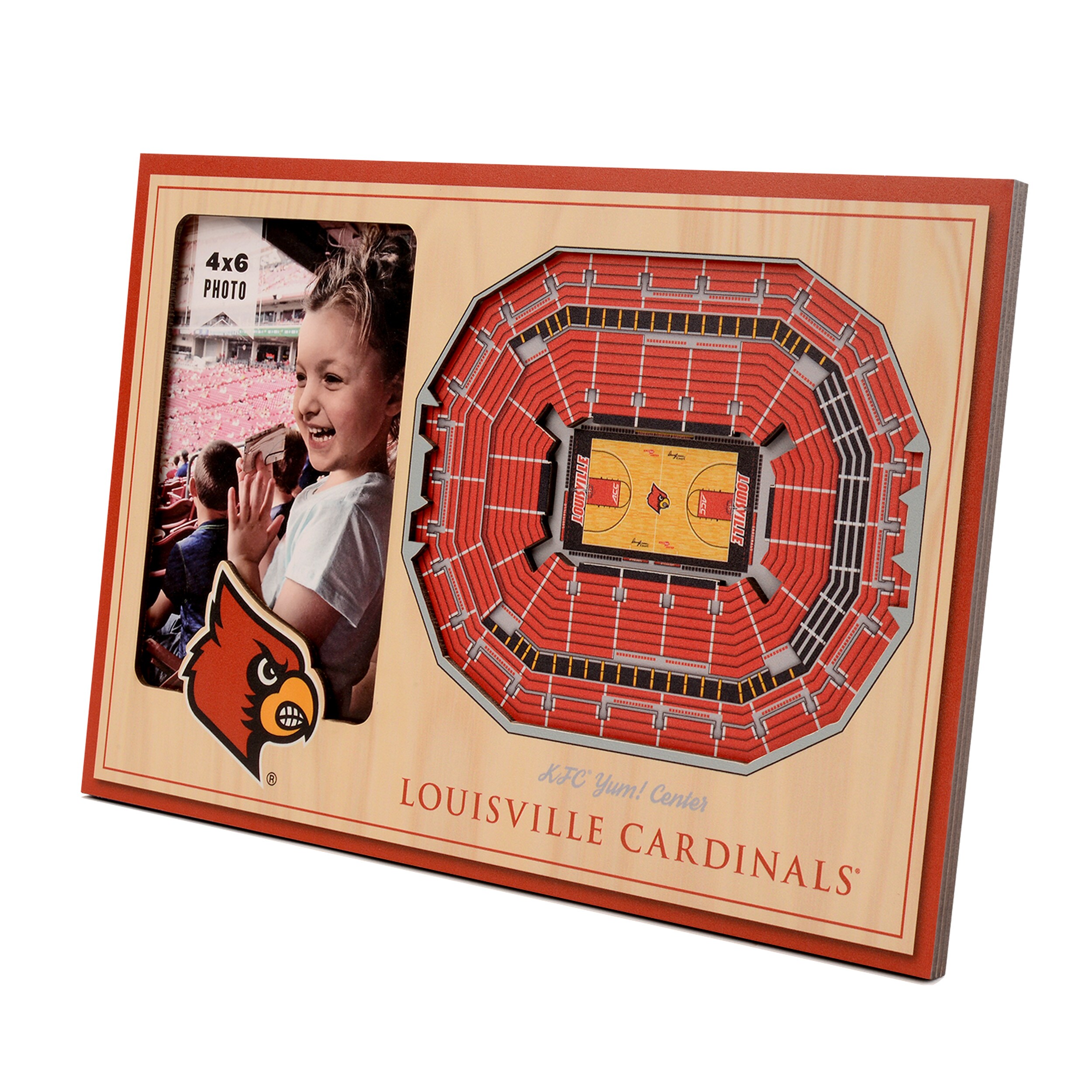 YouTheFan NCAA Louisville Cardinals 6 in. x 19 in. 3D Stadium